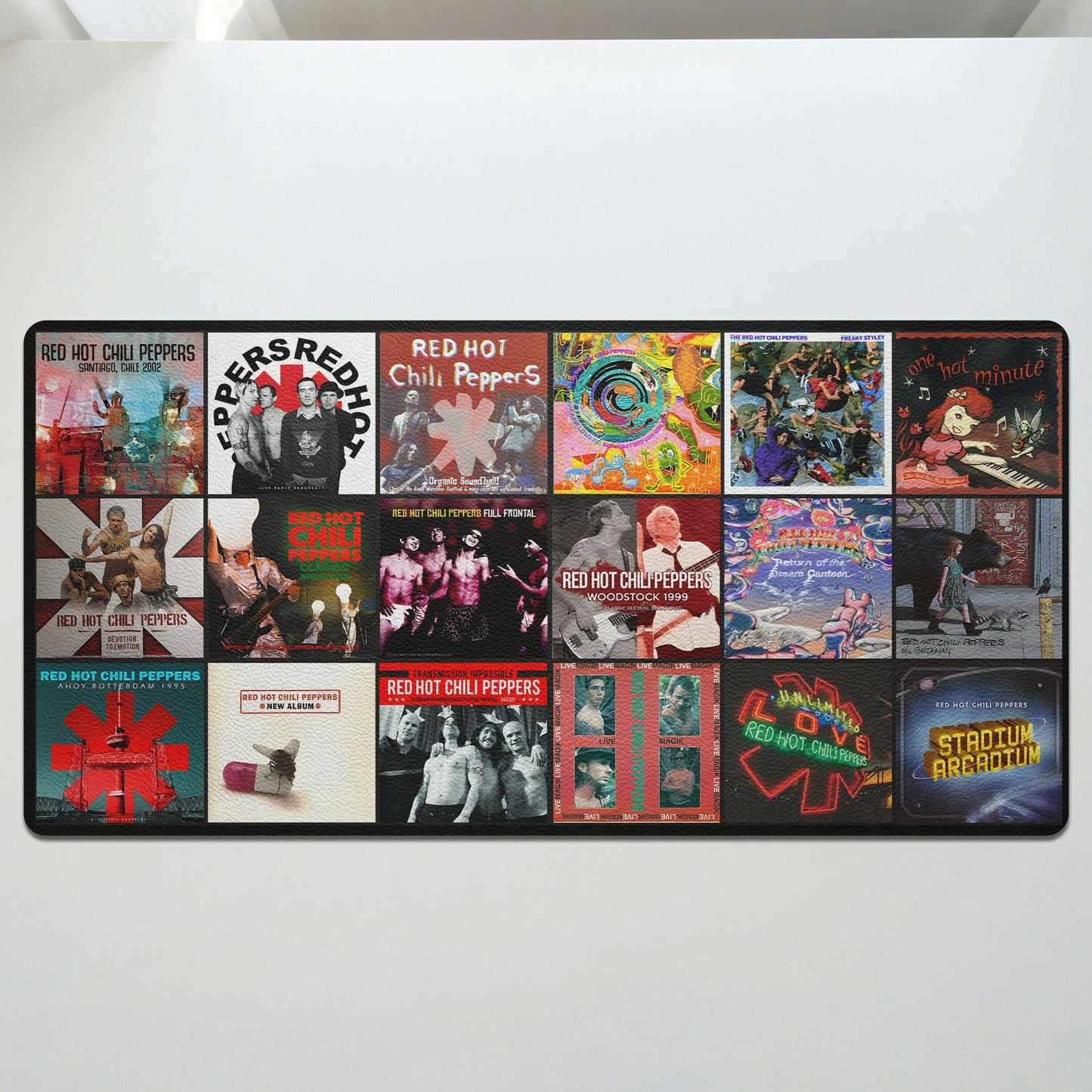 Red Hot Chili Peppers Album Covers Collage Desk Mat – Non-slip Office Gift Keyboard Pad Birthday Gift For Music Lovers