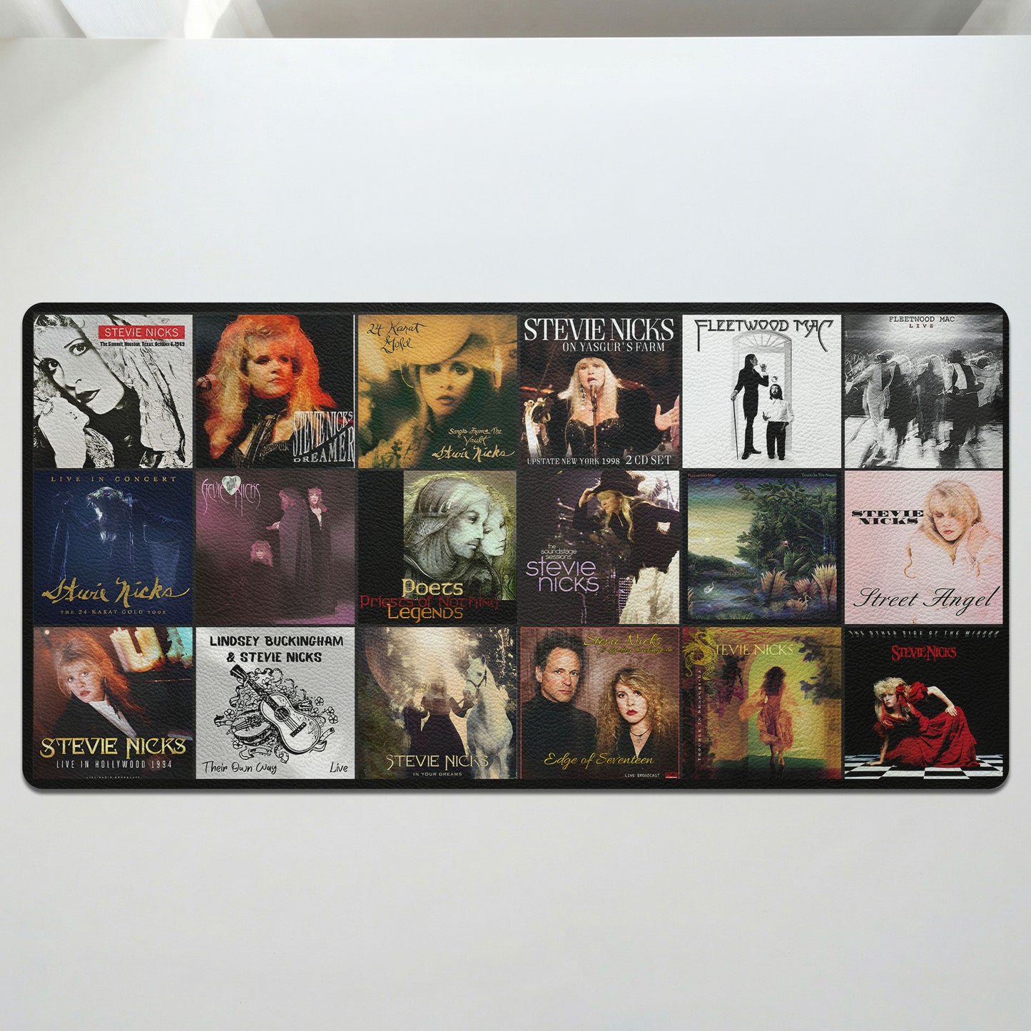 Stevie Nicks Fleetwood Mac Album Covers Collage Desk Mat – Non-slip Office Gift Keyboard Pad Birthday Gift For Music Lovers