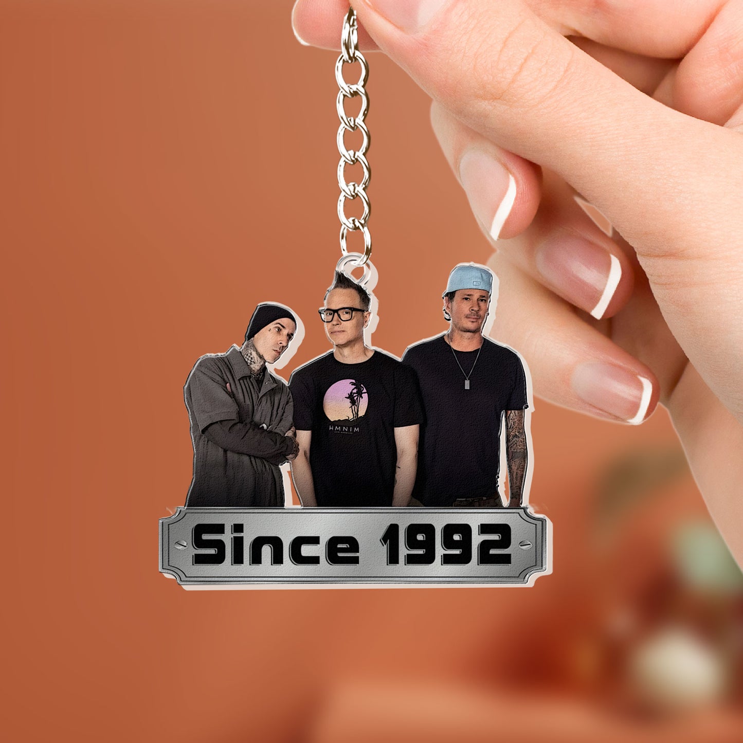 Blink-182 Since 1992 Acrylic Keychain – Double-Sided Print Pop Punk Band Fan Gift