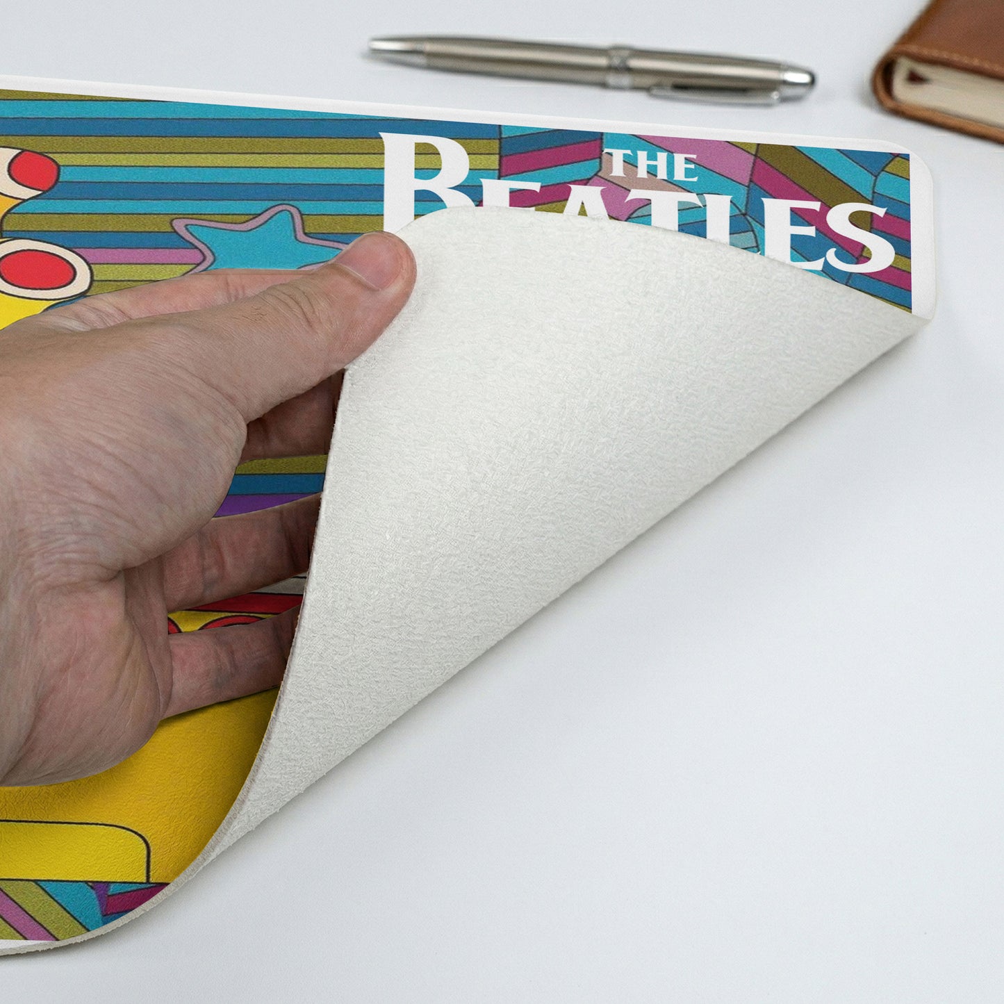 The Beatles Band Cartoon Yellow Submarine Desk Mat – Non-slip Office Gift Keyboard Pad Birthday Gift For Music Lovers