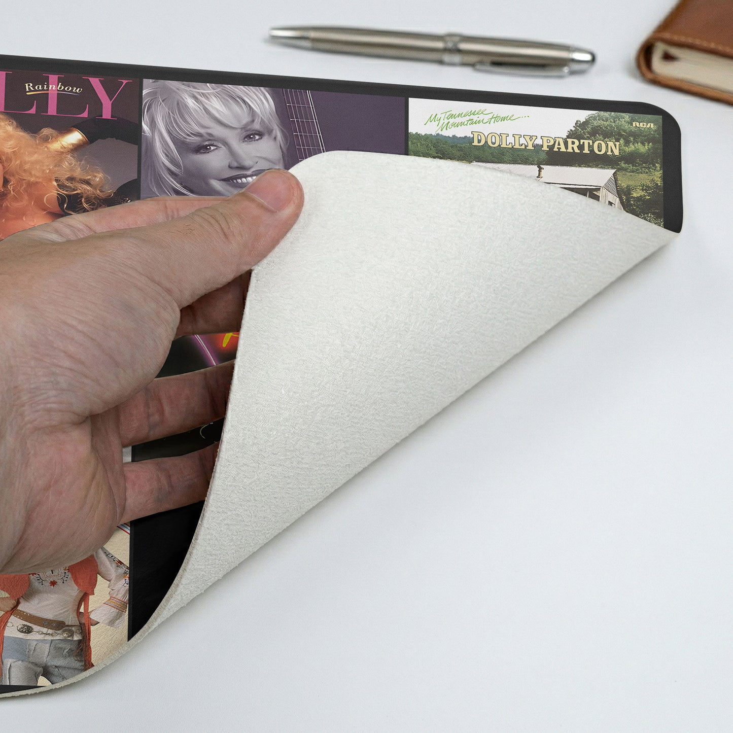 Dolly Parton Queen of Country Album Covers Collage Desk Mat – Non-slip Office Gift Keyboard Pad Birthday Gift For Music Lovers