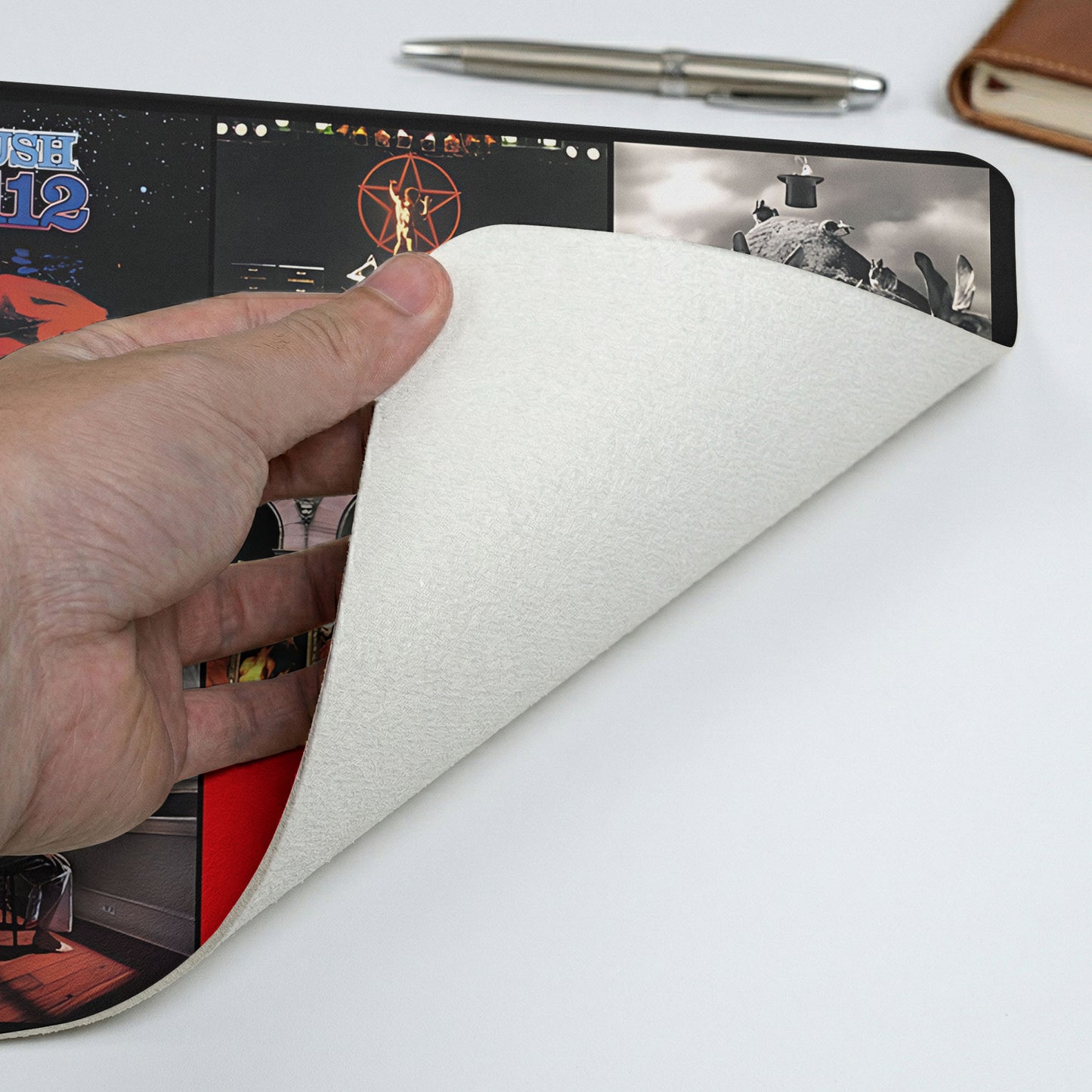 Rush Band Album Covers Collage Desk Mat – Non-slip Office Gift Keyboard Pad Birthday Gift For Music Lovers