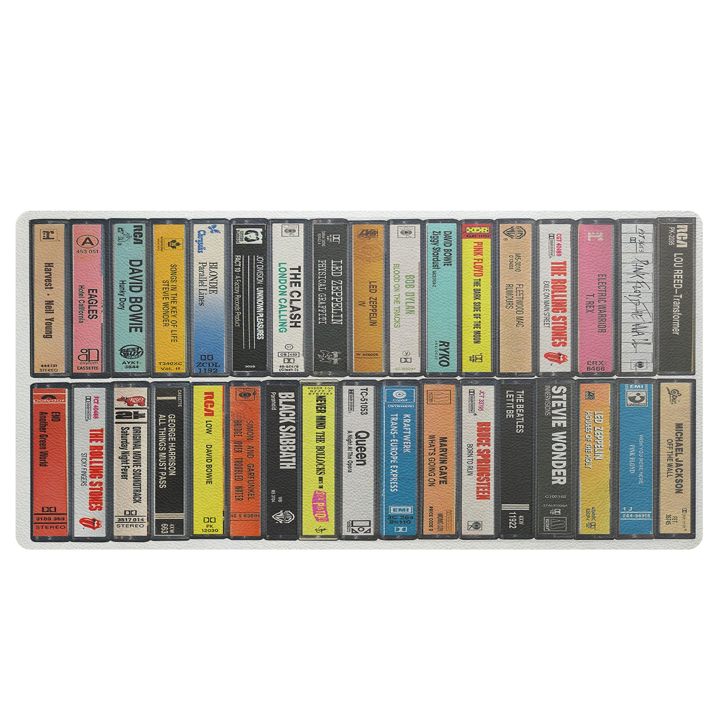 1970s Music Retro Cassette Tapes Desk Mat – Non-slip Office Gift Keyboard Pad Birthday Gift For Music Lovers