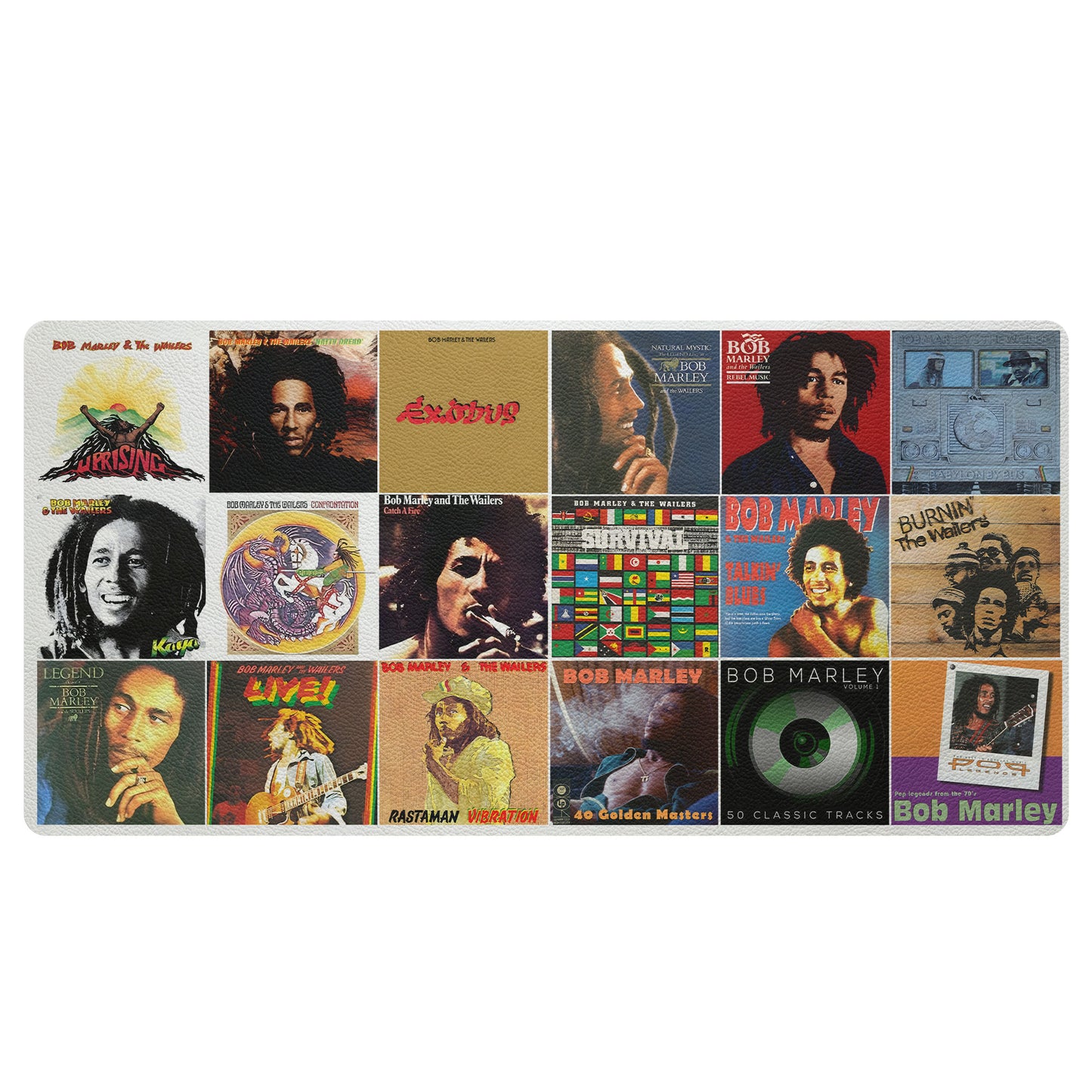 Bob Marley The Wailers Album Collage Print Desk Mat – Non-slip Office Gift Keyboard Pad Birthday Gift For Music Lovers