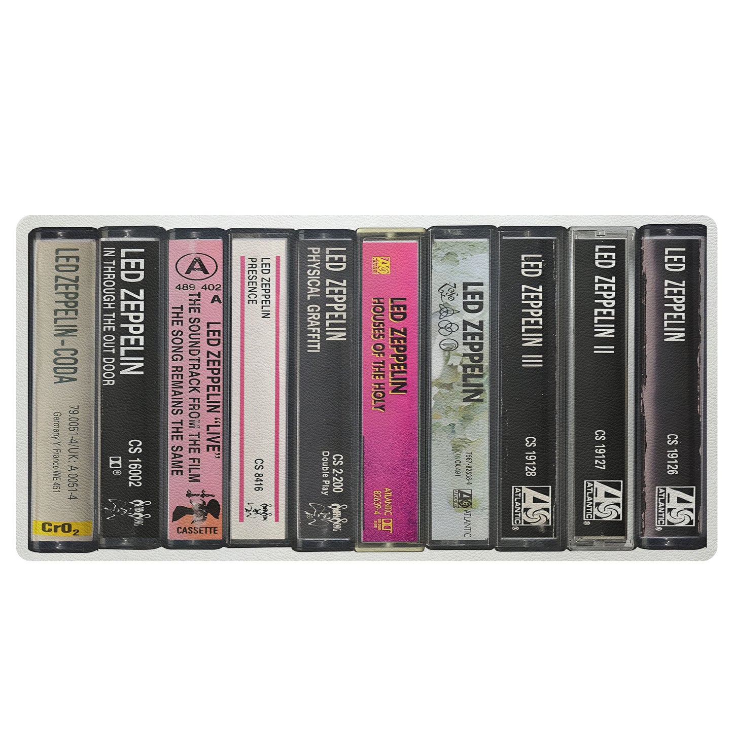 Led Zeppelin Retro Cassette Tapes Desk Mat – Non-slip Office Gift Keyboard Pad Birthday Gift For Music Lovers