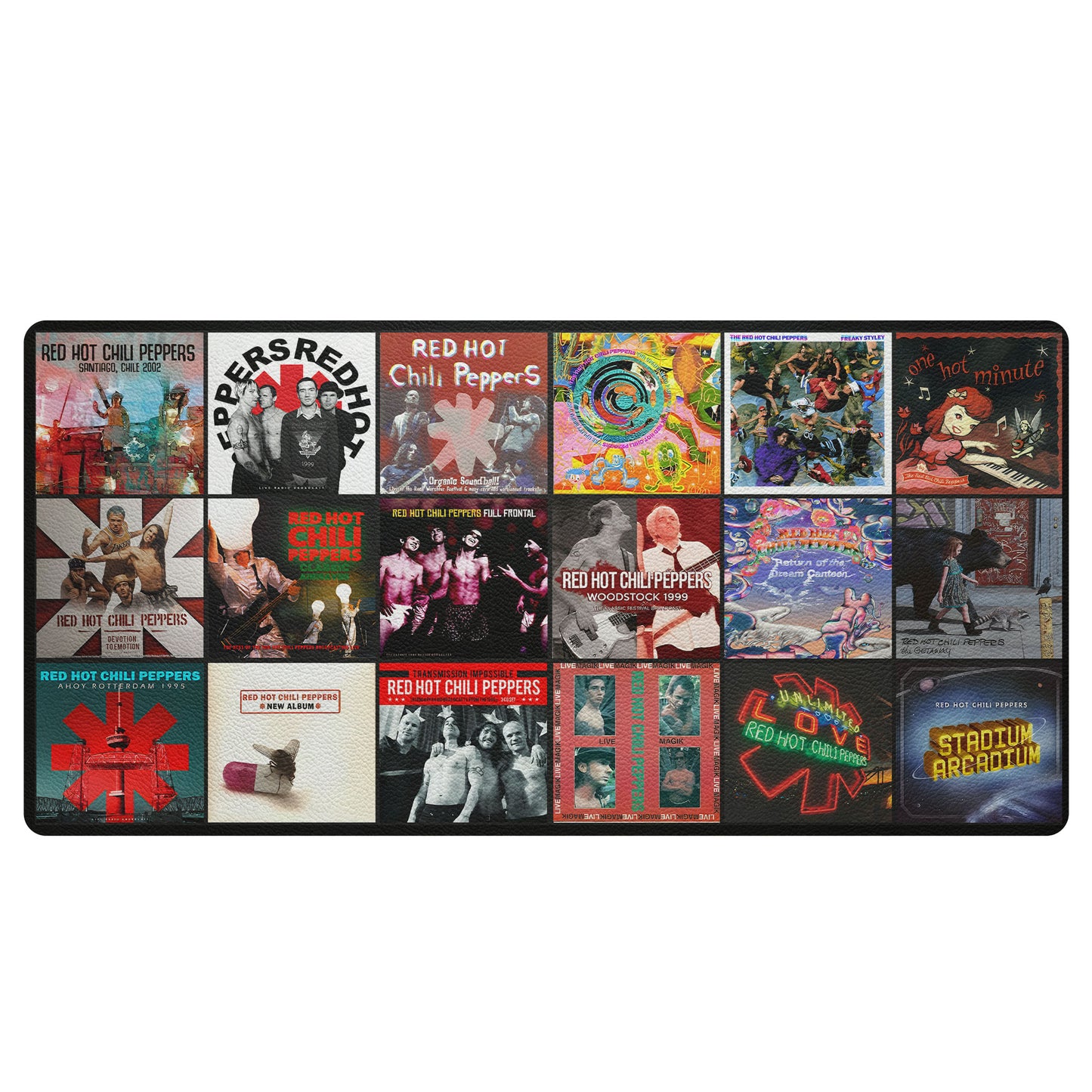 Red Hot Chili Peppers Album Covers Collage Desk Mat – Non-slip Office Gift Keyboard Pad Birthday Gift For Music Lovers