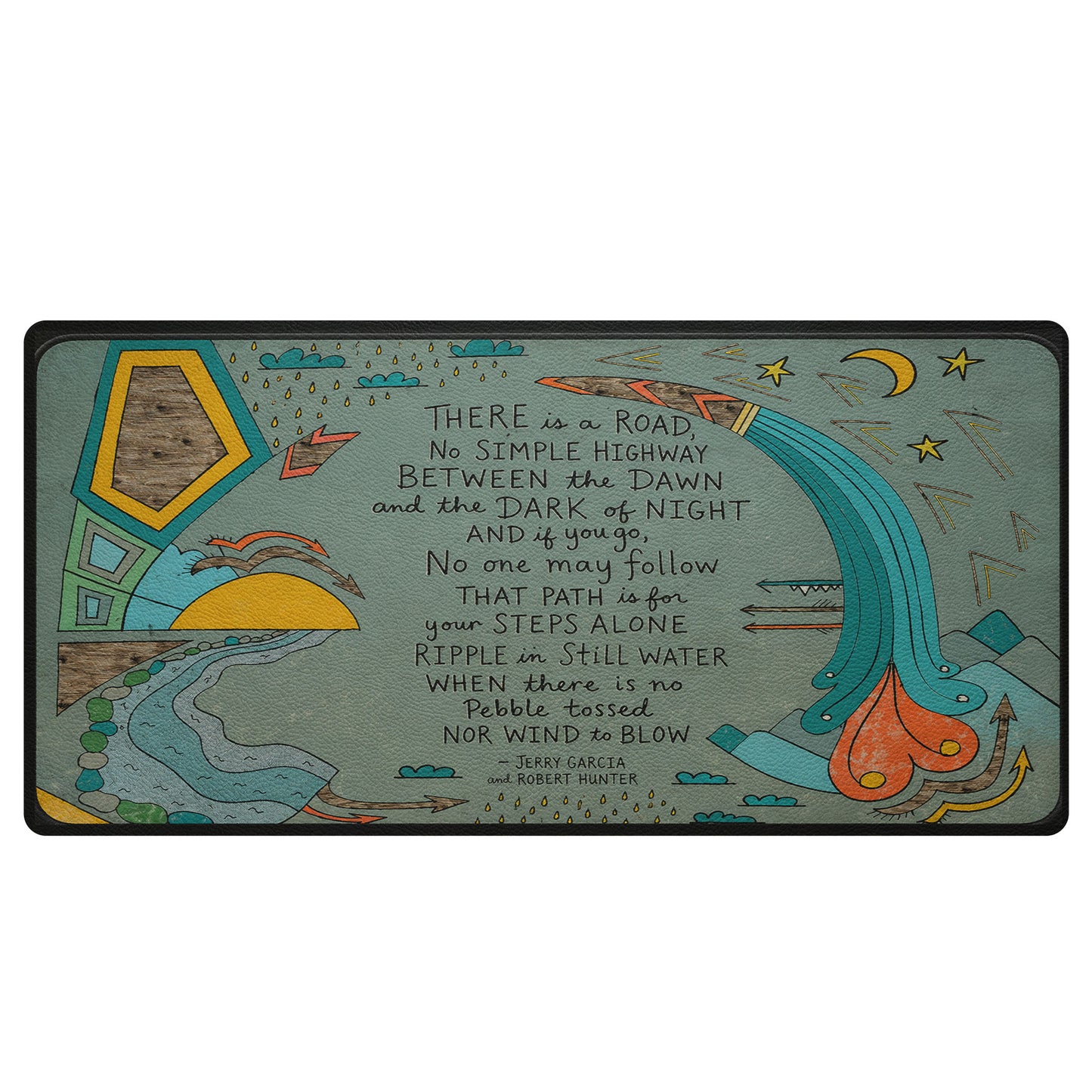 Grateful Dead Ripple Lyrics Desk Mat – Non-slip Office Gift Keyboard Pad Birthday Gift For Music Lovers