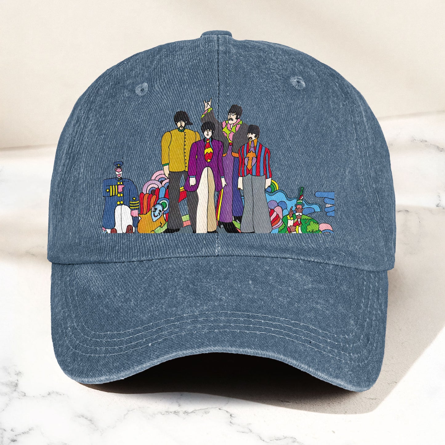 The Beatles Denim Dad Cap – Sgt. Pepper’s Lonely Hearts Club Band Design (With BOX)