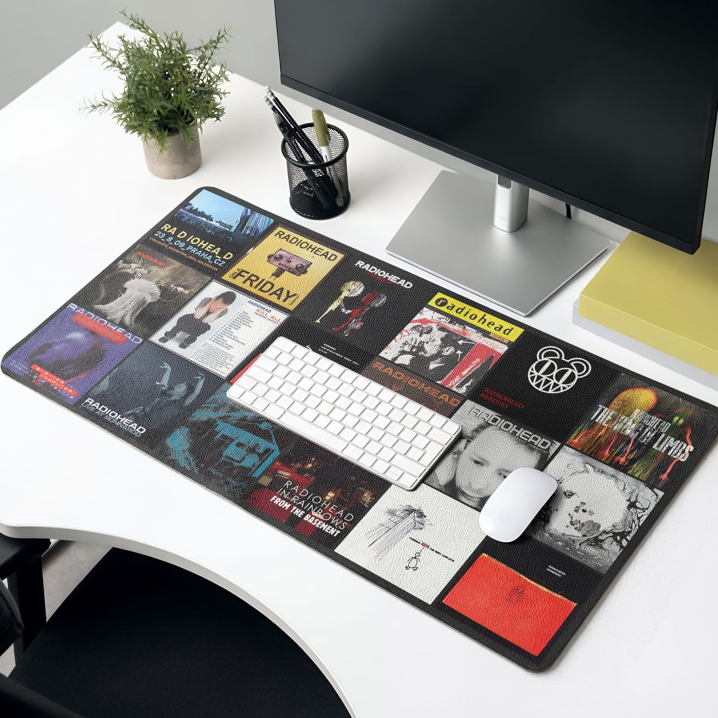 Radiohead Album Covers Collage Desk Mat – Non-slip Office Gift Keyboard Pad Birthday Gift For Music Lovers