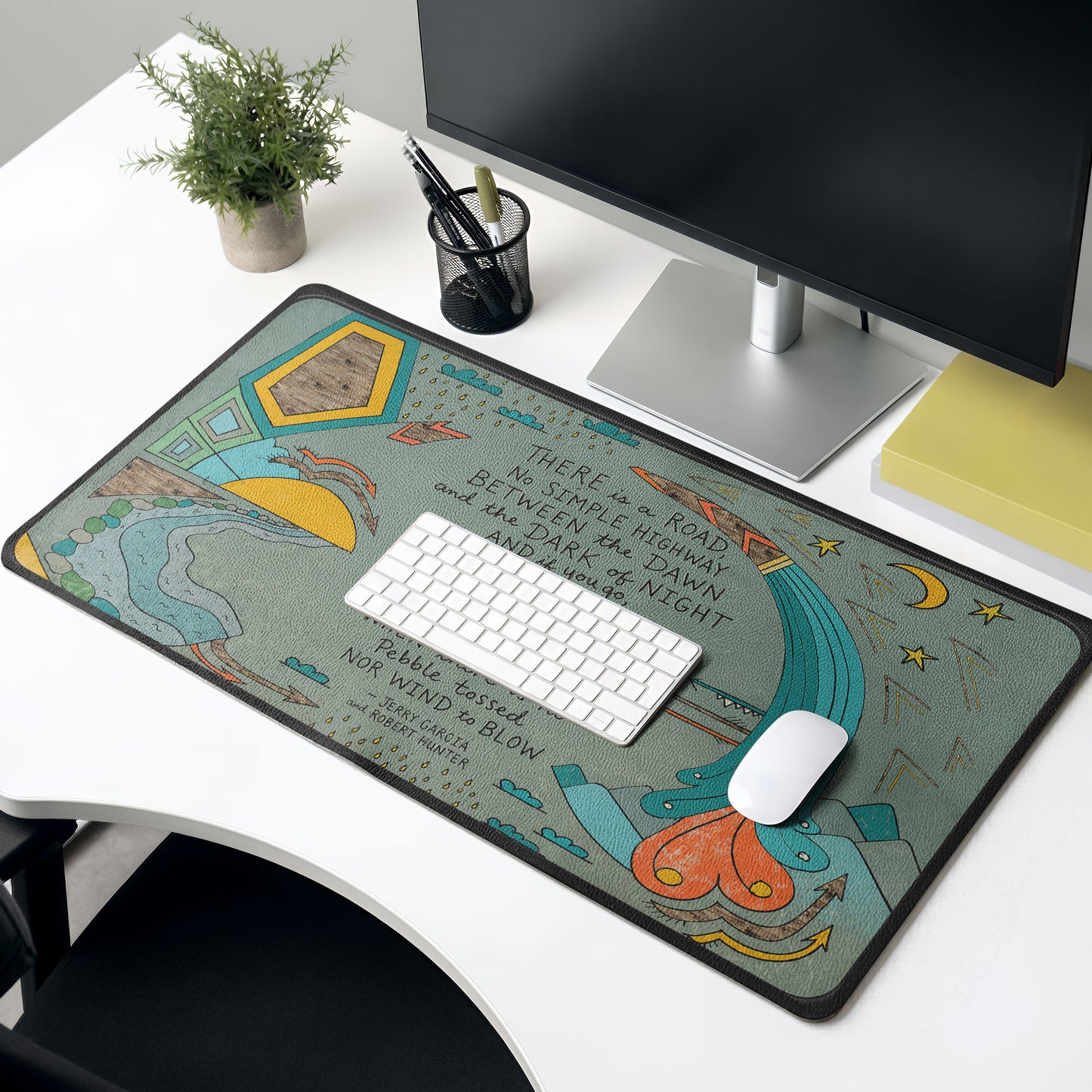 Grateful Dead Ripple Lyrics Desk Mat – Non-slip Office Gift Keyboard Pad Birthday Gift For Music Lovers