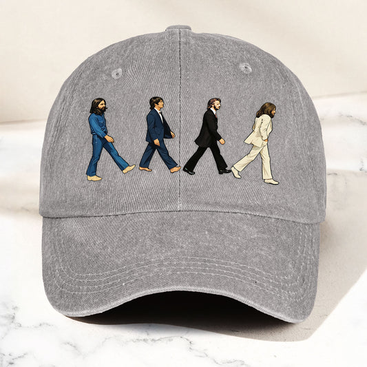 Abbey Road Denim Dad Cap – Iconic Walk Design ( With BOX)