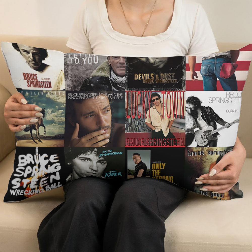 Bruce Springsteen Album Collage Bedding Set – Classic Rock Music Fan Bedroom Decor