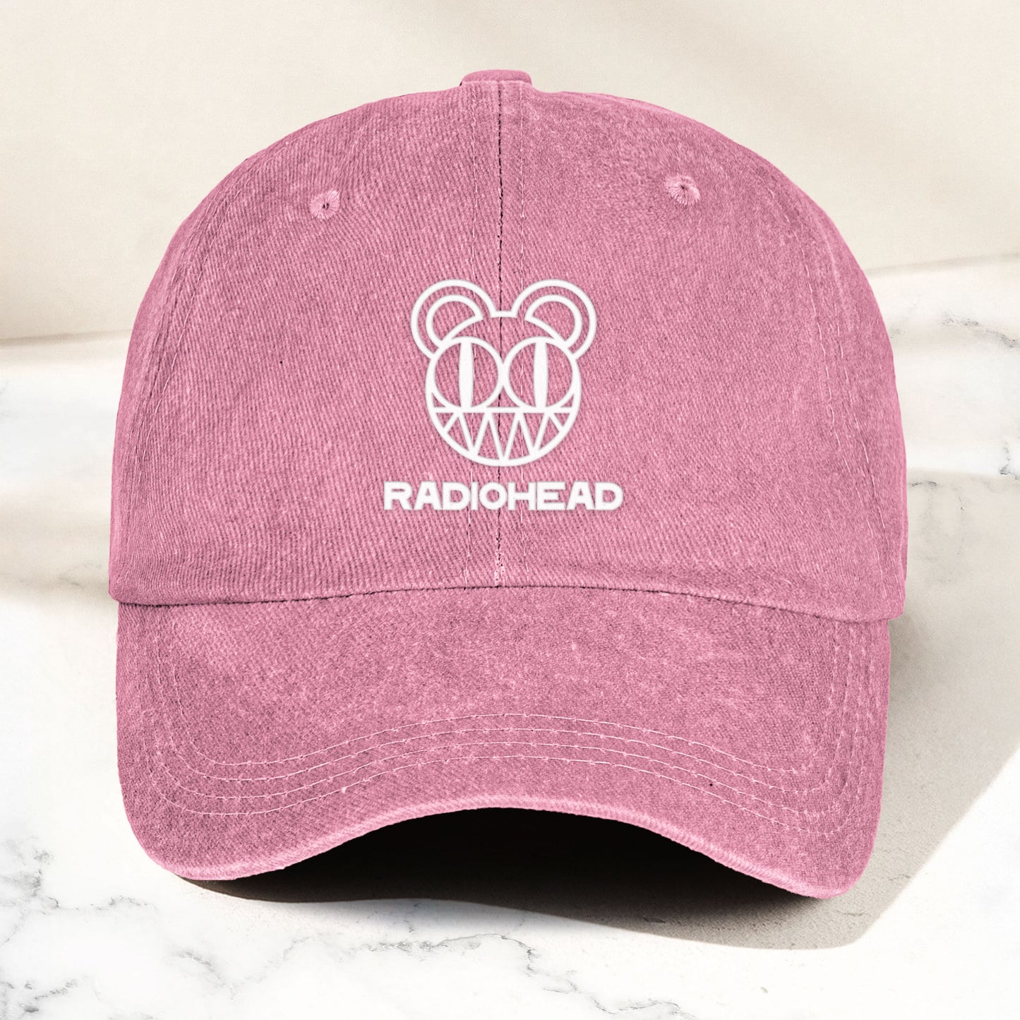 Radiohead Denim Dad Cap – Modified Bear Logo Design ( With BOX)