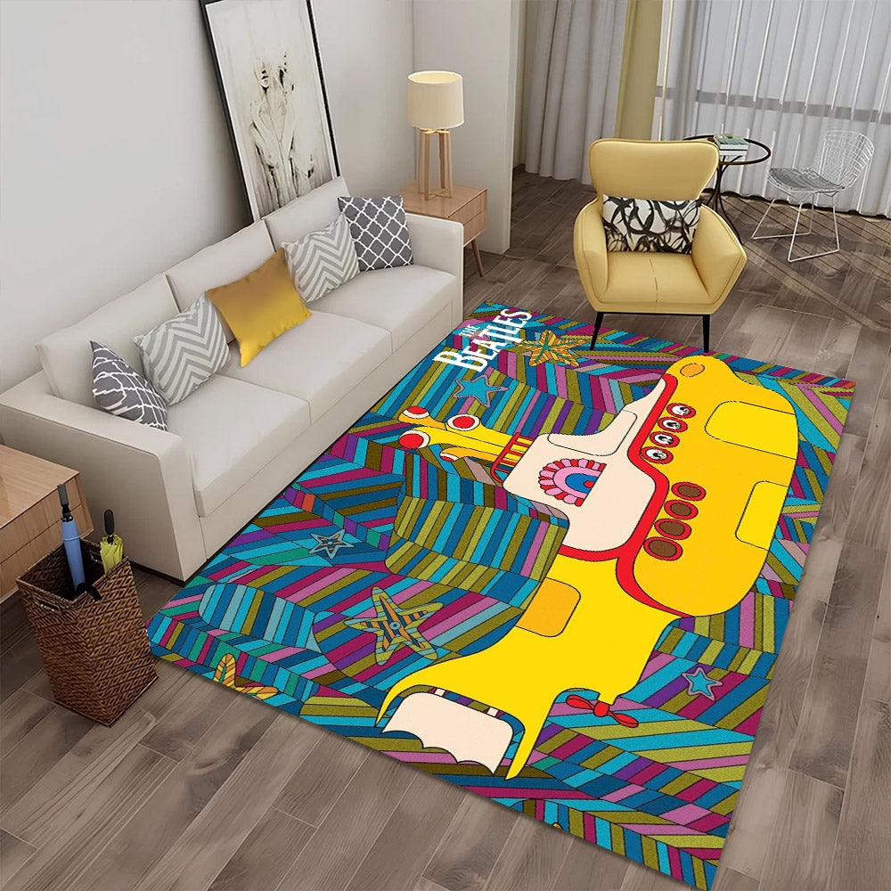 The Beatles Band Yellow Submarine Music Room Decor Rug