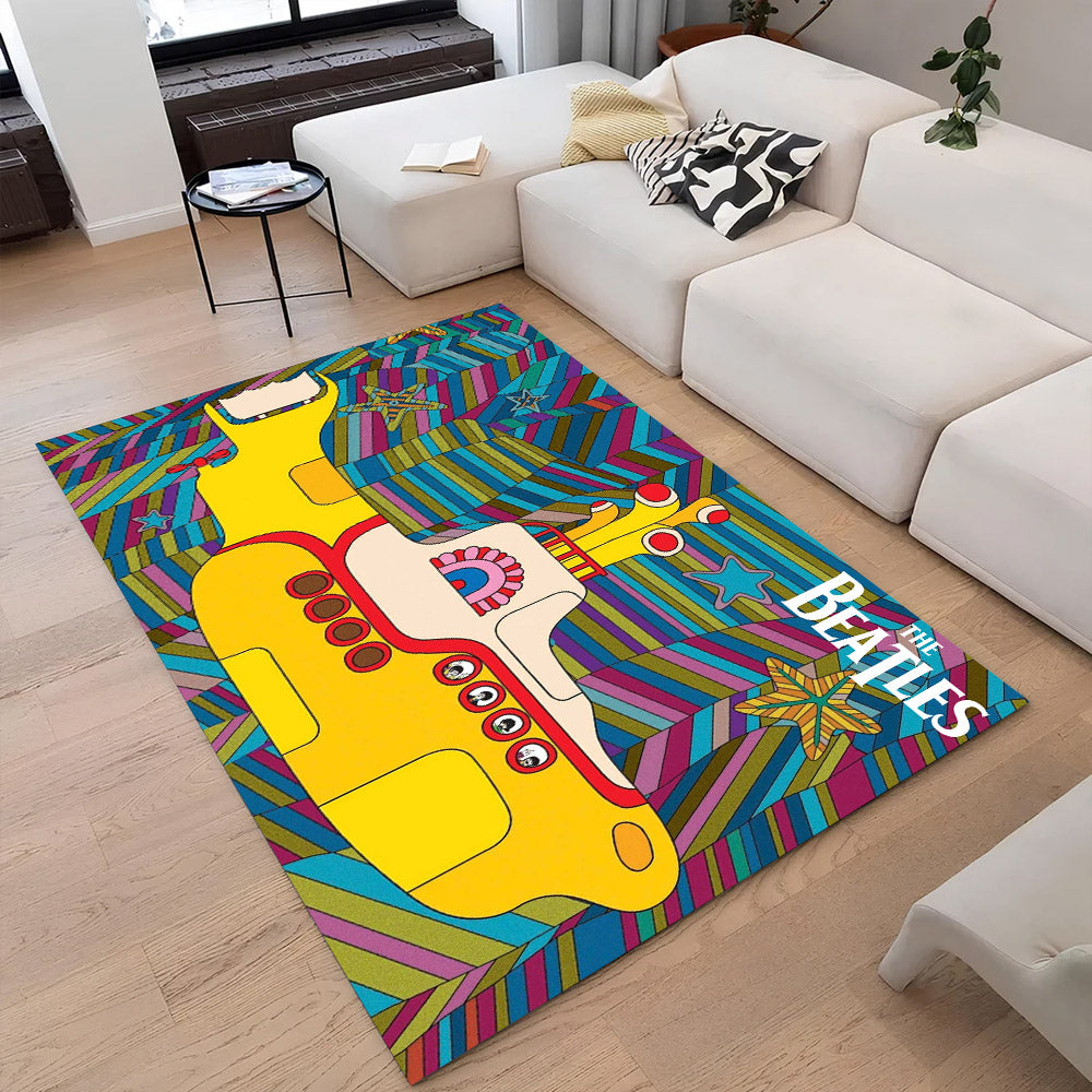 The Beatles Band Yellow Submarine Music Room Decor Rug