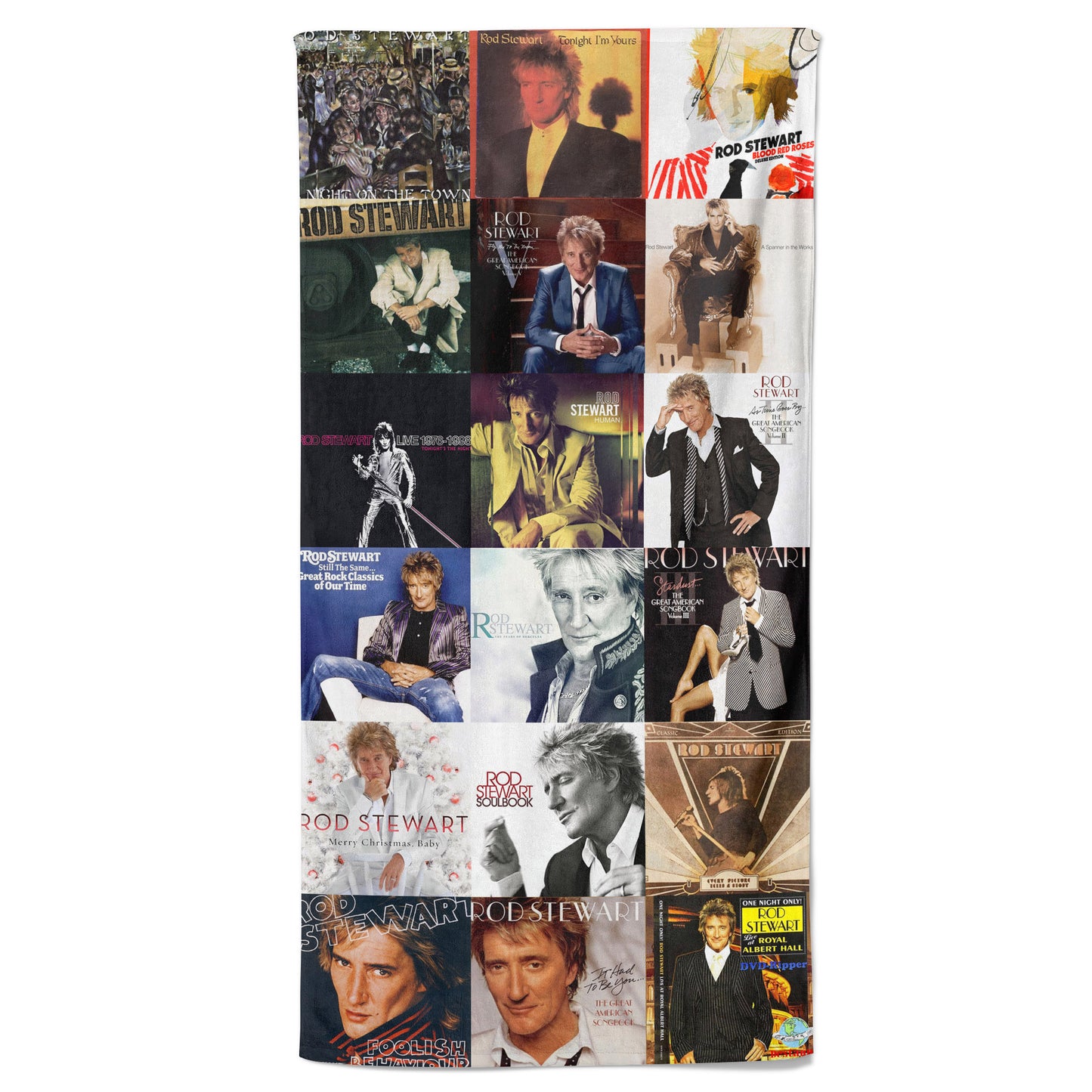Rod Stewart Beach Towel – Album Cover Collage Classic Rock Towel