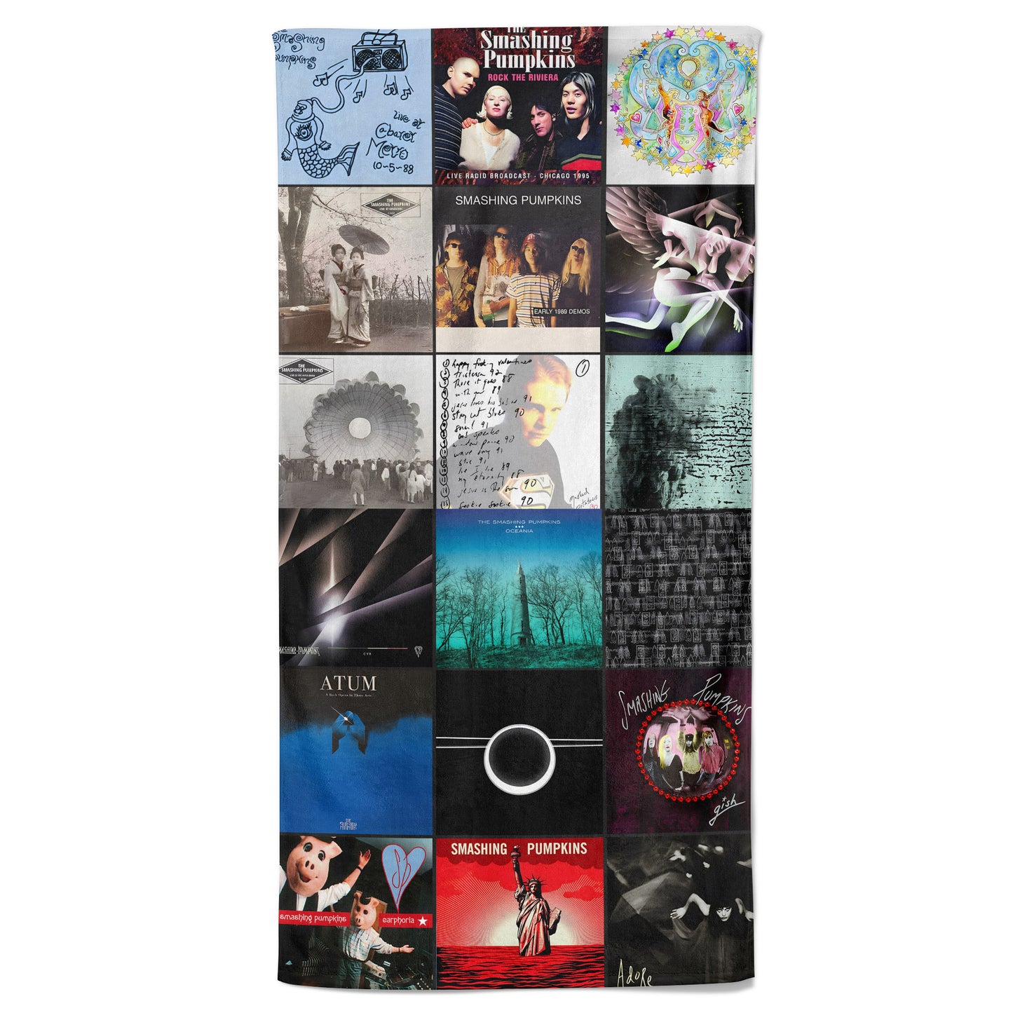 The Smashing Pumpkins Beach Towel – Album Cover Collage Classic Rock Towel