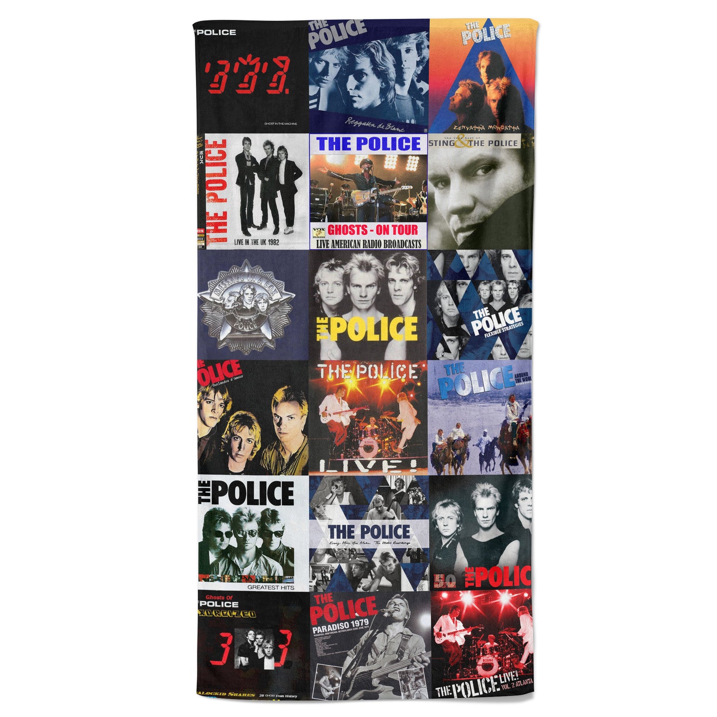 The Police Beach Towel – Album Cover Collage Classic Rock Towel