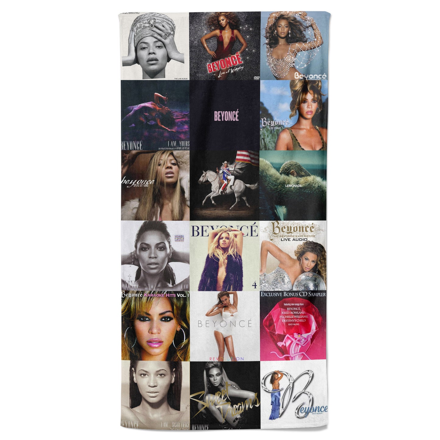 Beyoncé Beach Towel – Album Cover Collage Pop Star Towel