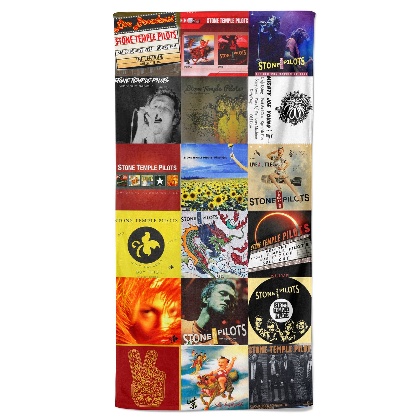 Stone Temple Pilots Beach Towel – Album Cover Collage Classic Rock Towel
