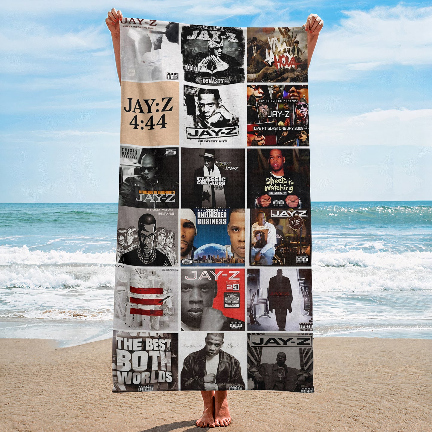 Jay-Z Beach Towel – Album Cover Collage Hip-Hop Towel