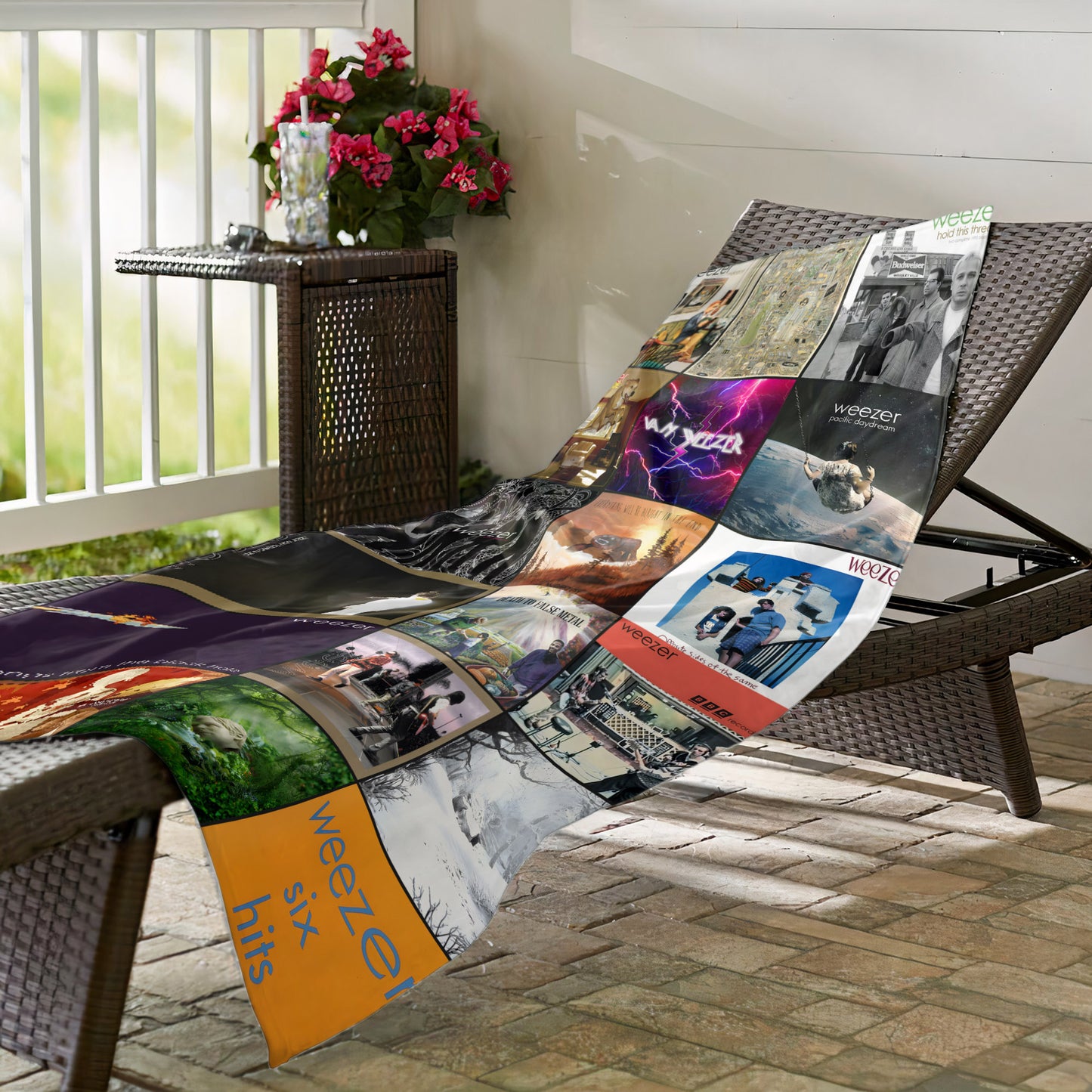 Weezer Beach Towel – Album Cover Collage Classic Rock Towel