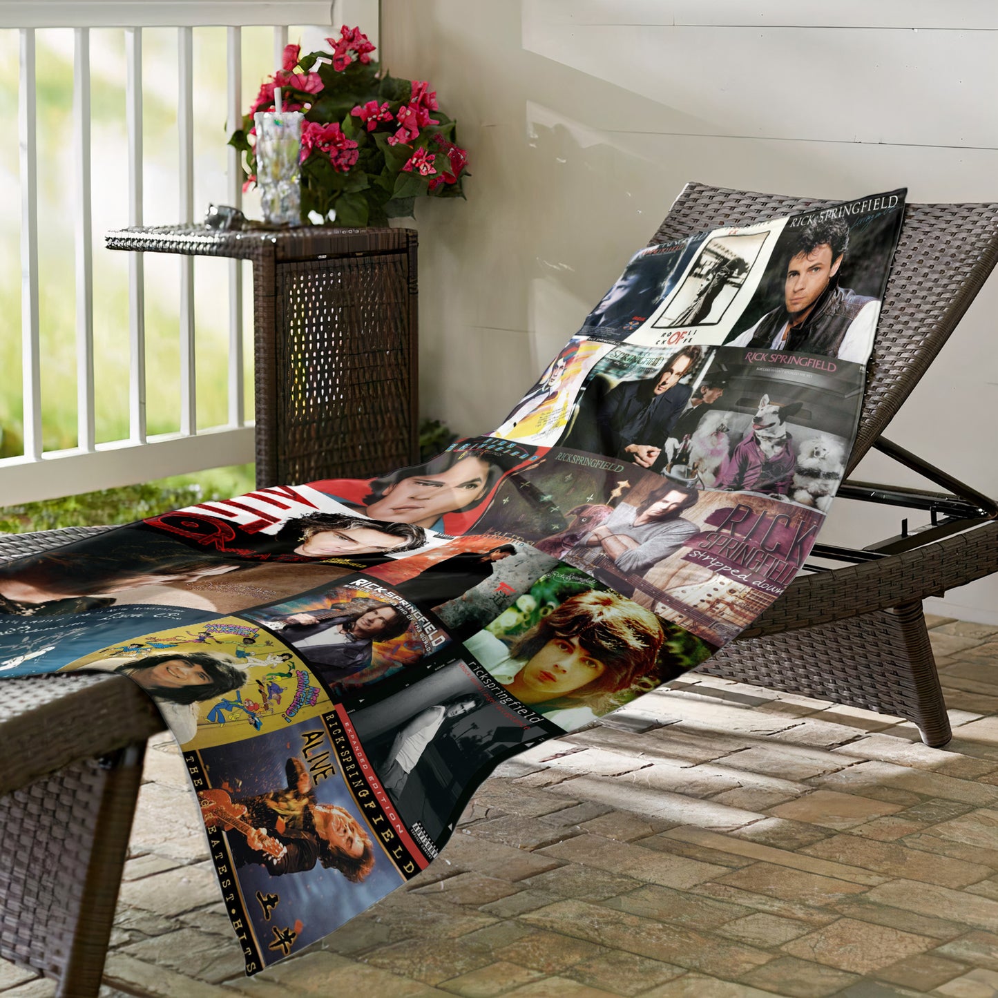 Rick Springfield Beach Towel – Album Cover Collage Classic Rock Towel
