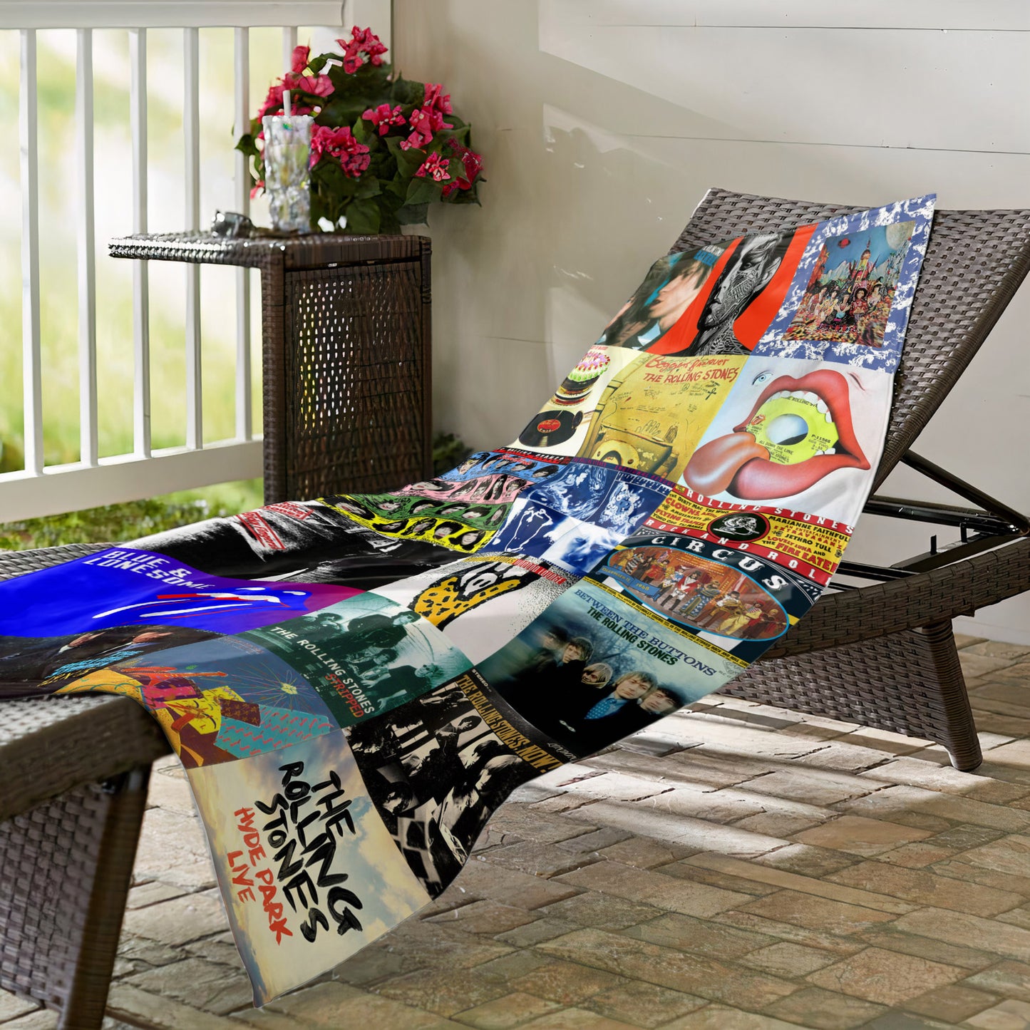 The Rolling Stones Beach Towel – Album Cover Collage Classic Rock Towel