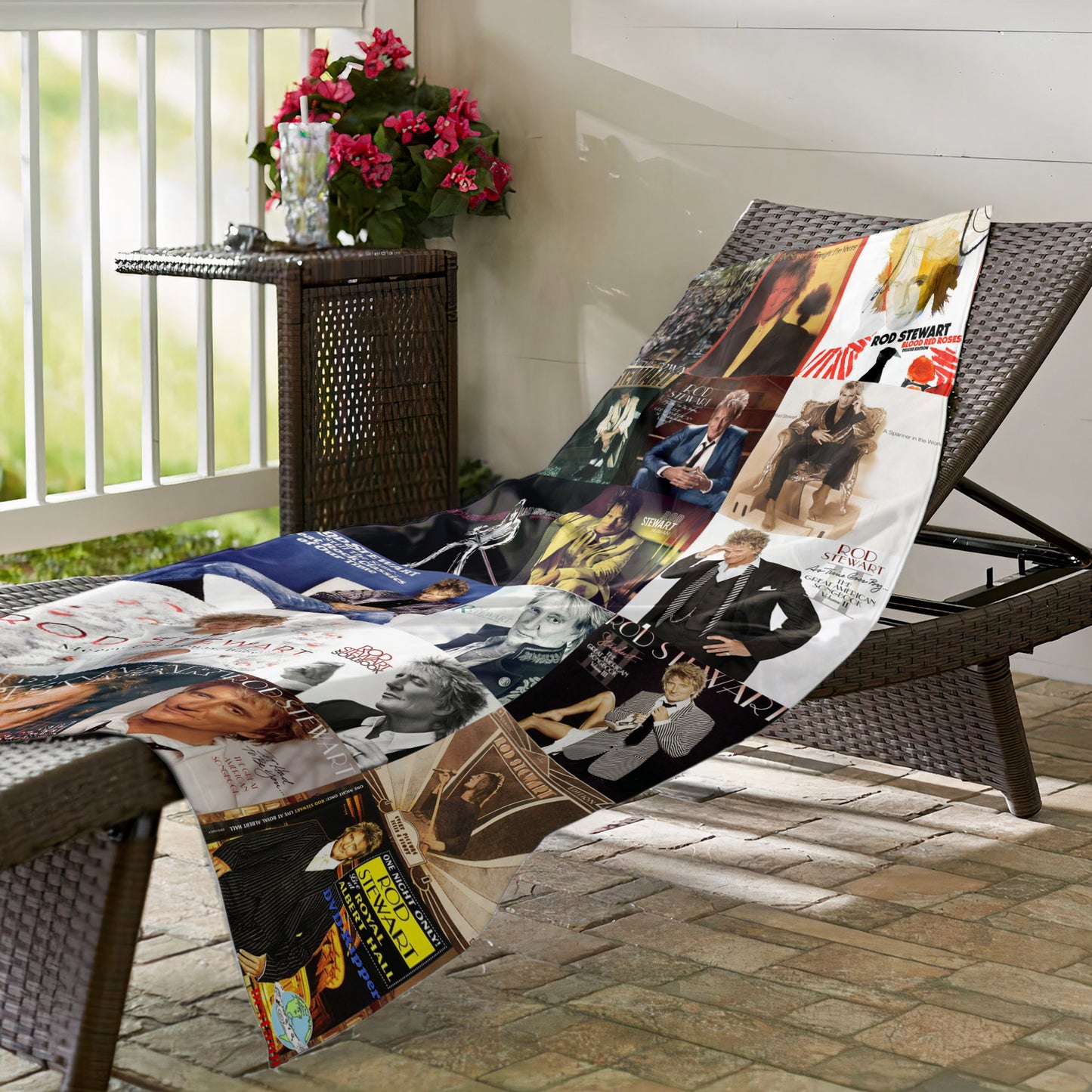 Rod Stewart Beach Towel – Album Cover Collage Classic Rock Towel