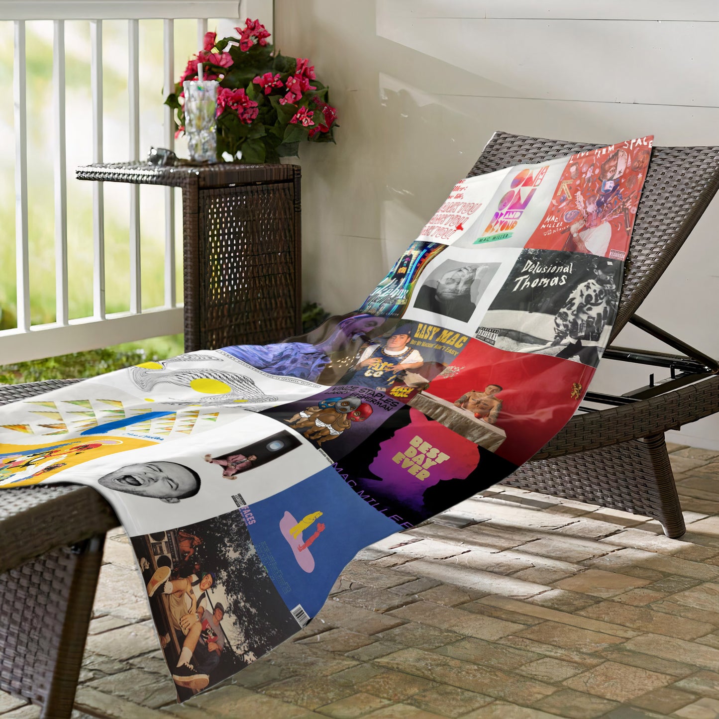 Mac Miller Beach Towel – Album Cover Collage R&B Hip-Hop Towel