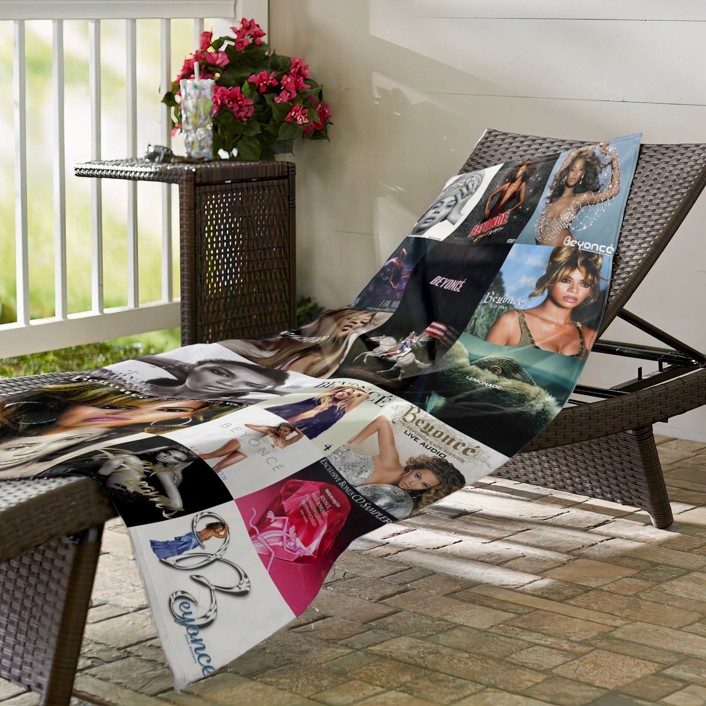 Beyoncé Beach Towel – Album Cover Collage Pop Star Towel