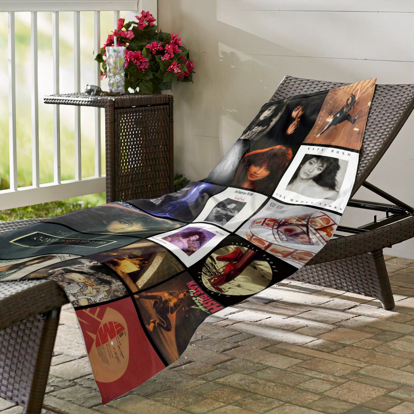 Kate Bush Beach Towel – Album Cover Collage Pop Star Towel