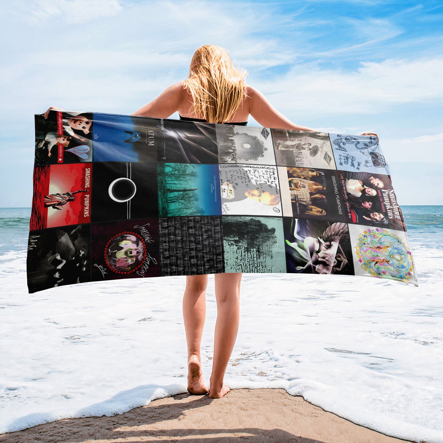 The Smashing Pumpkins Beach Towel – Album Cover Collage Classic Rock Towel