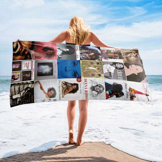 Diana Ross Beach Towel – Album Cover Collage Disco Pop Towel