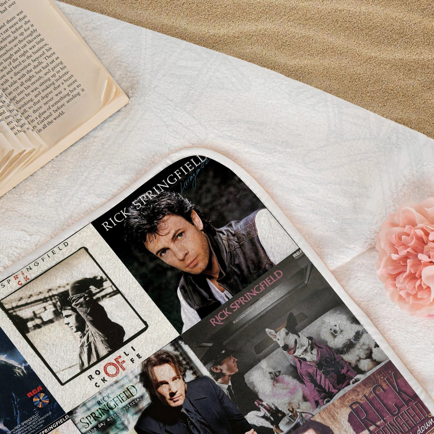 Rick Springfield Beach Towel – Album Cover Collage Classic Rock Towel