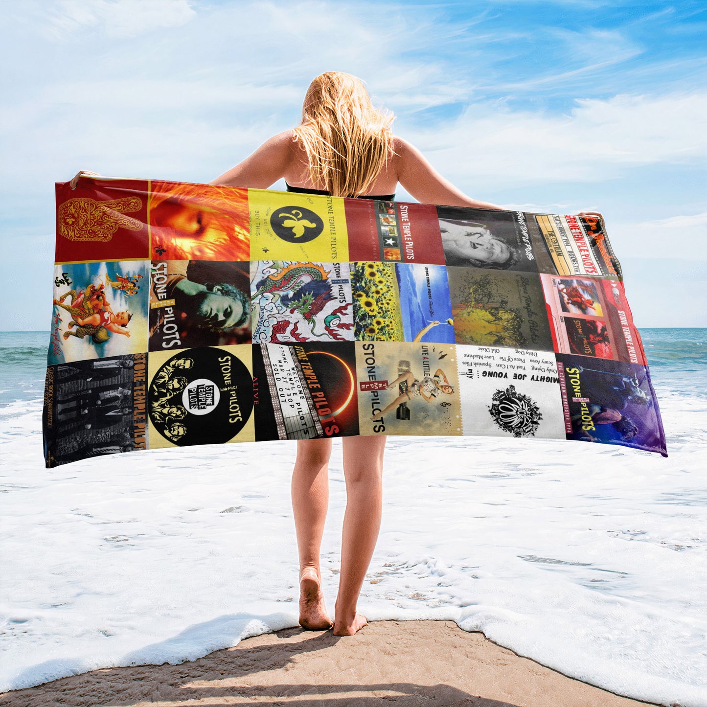 Stone Temple Pilots Beach Towel – Album Cover Collage Classic Rock Towel