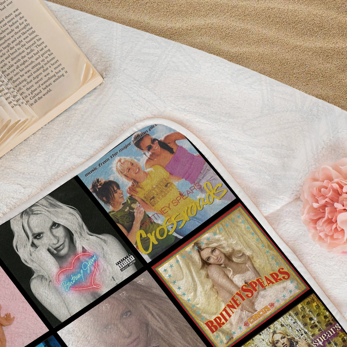 Britney Spears Beach Towel – Album Cover Collage Pop Star Towel