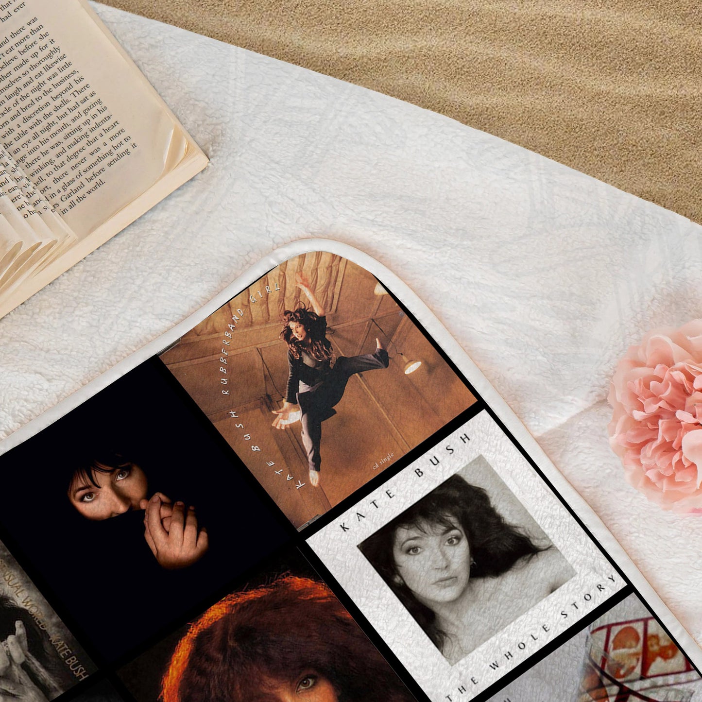 Kate Bush Beach Towel – Album Cover Collage Pop Star Towel