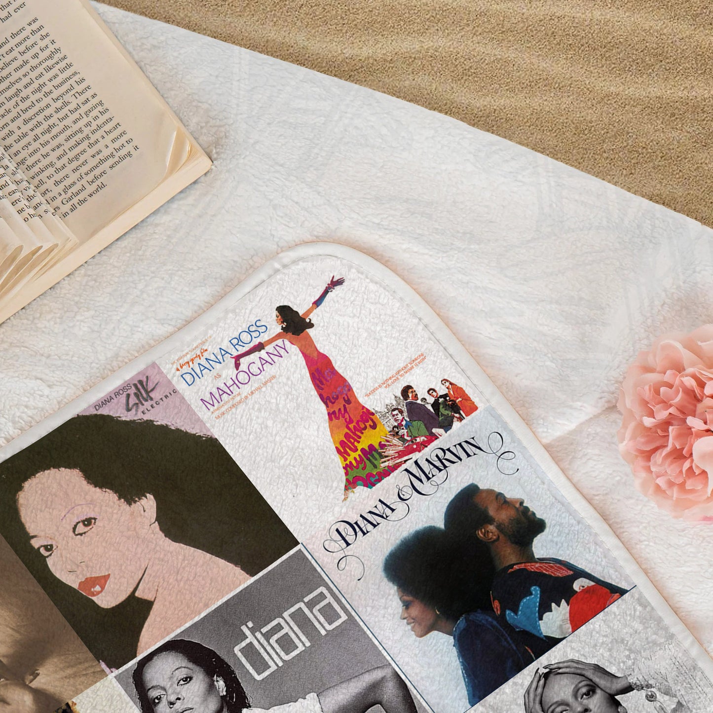 Diana Ross Beach Towel – Album Cover Collage Disco Pop Towel
