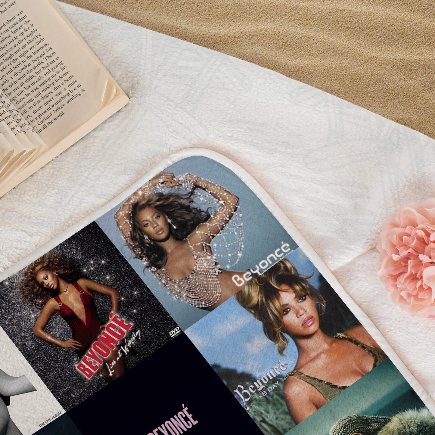 Beyoncé Beach Towel – Album Cover Collage Pop Star Towel