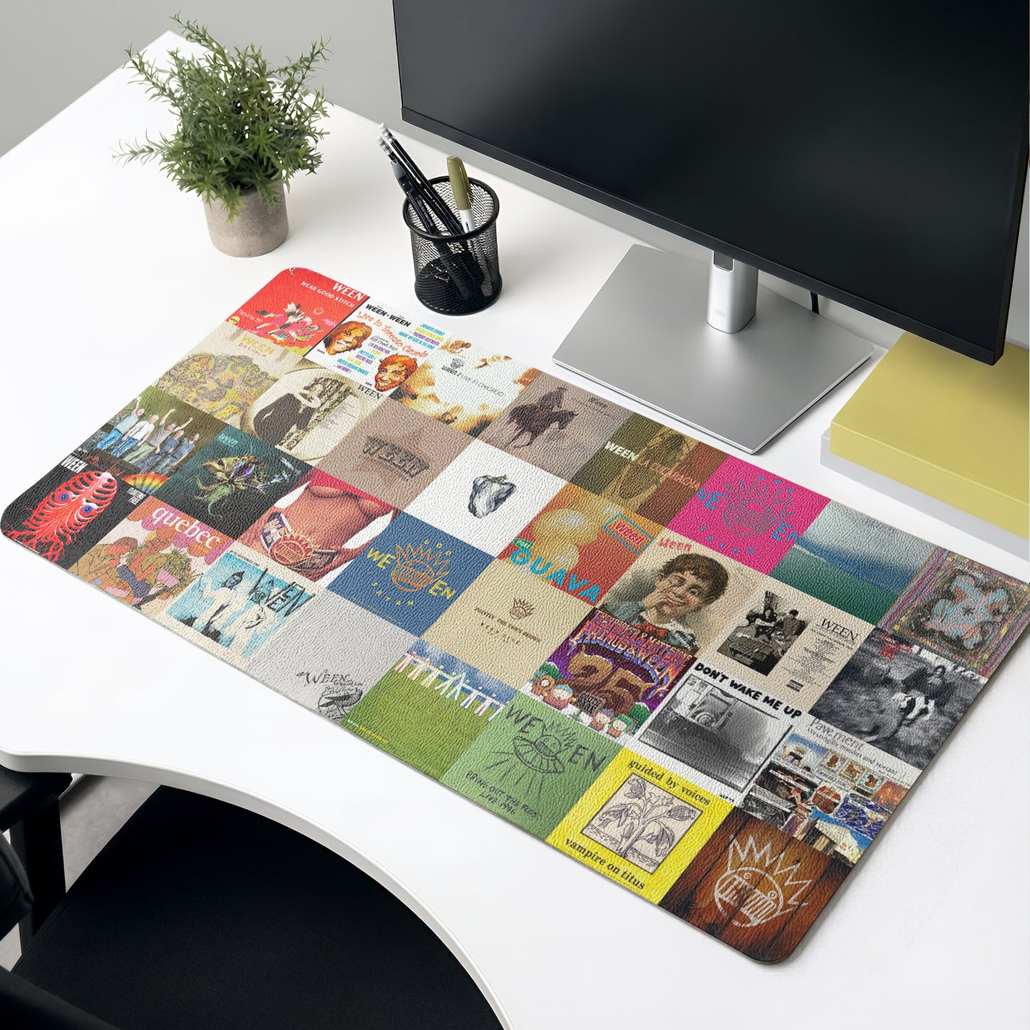 Ween Band Album Collage Print Desk Mat – Non-slip Office Gift Keyboard Pad Birthday Gift For Music Lovers