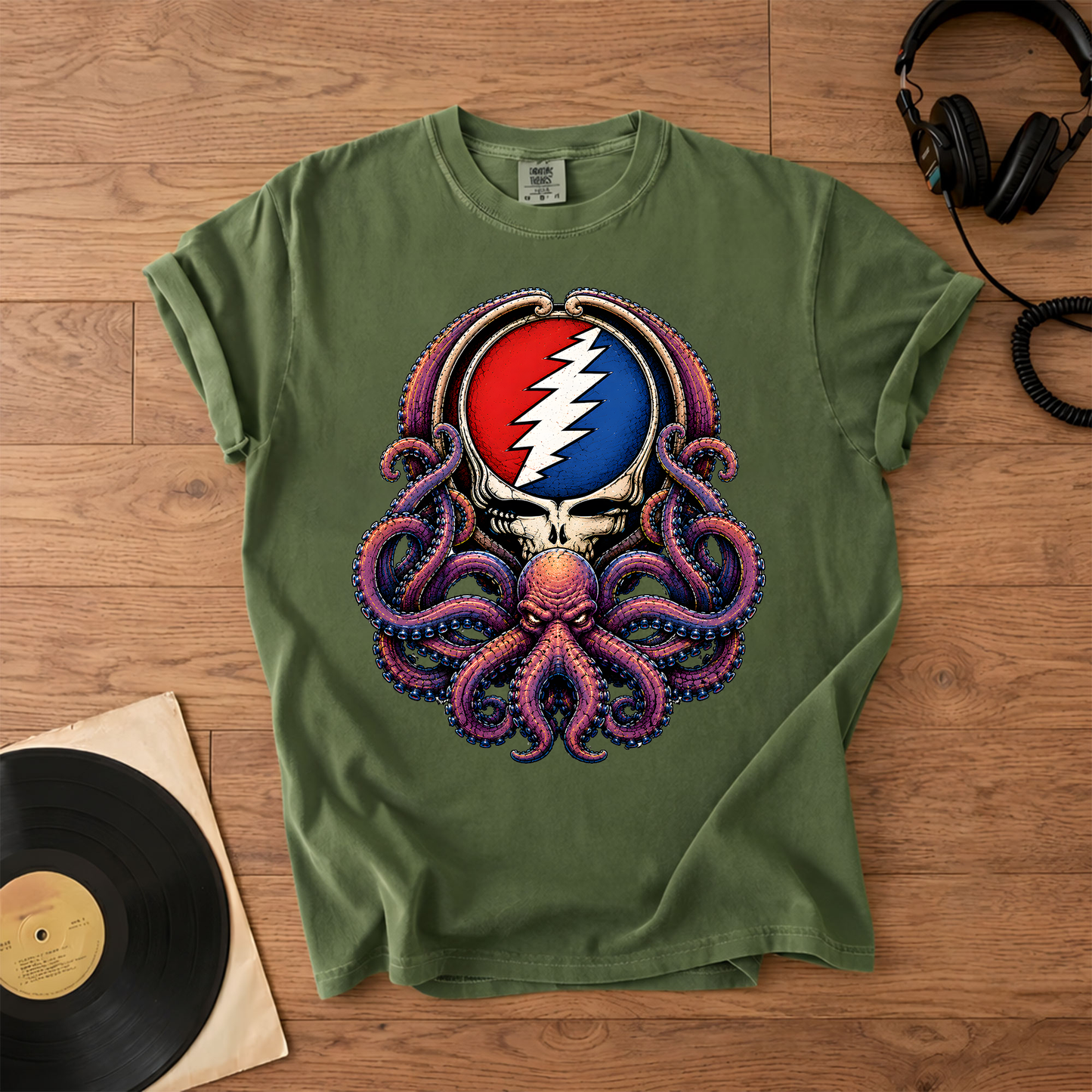 Grateful Dead Octopus Tentacles Graphic T-Shirt – Retro Rock Metal Music Fan Merch Tee