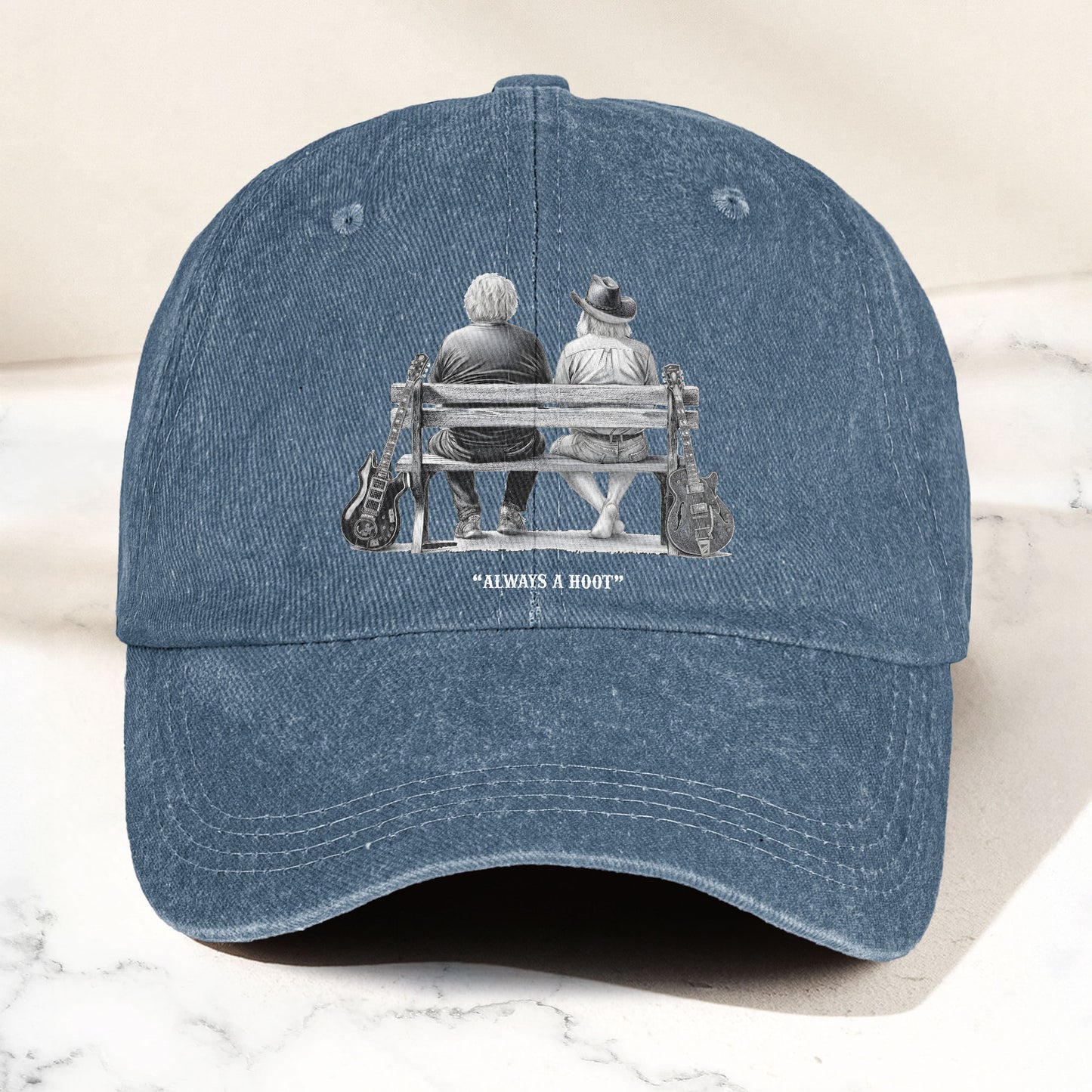 Grateful Dead Jerry Garcia Always A Hoot Music Merch Denim Cap – Retro Vintage Dad Cap Gift For Dad (With Box)