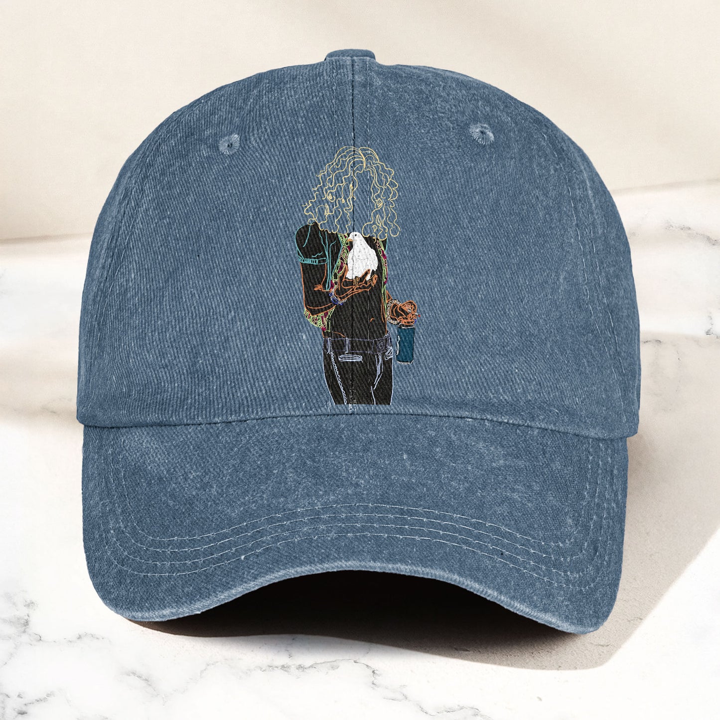 Led Zeppelin Robert Plant Dove Graphic Music Merch Denim Cap – Retro Vintage Dad Cap Gift For Dad (With Box)
