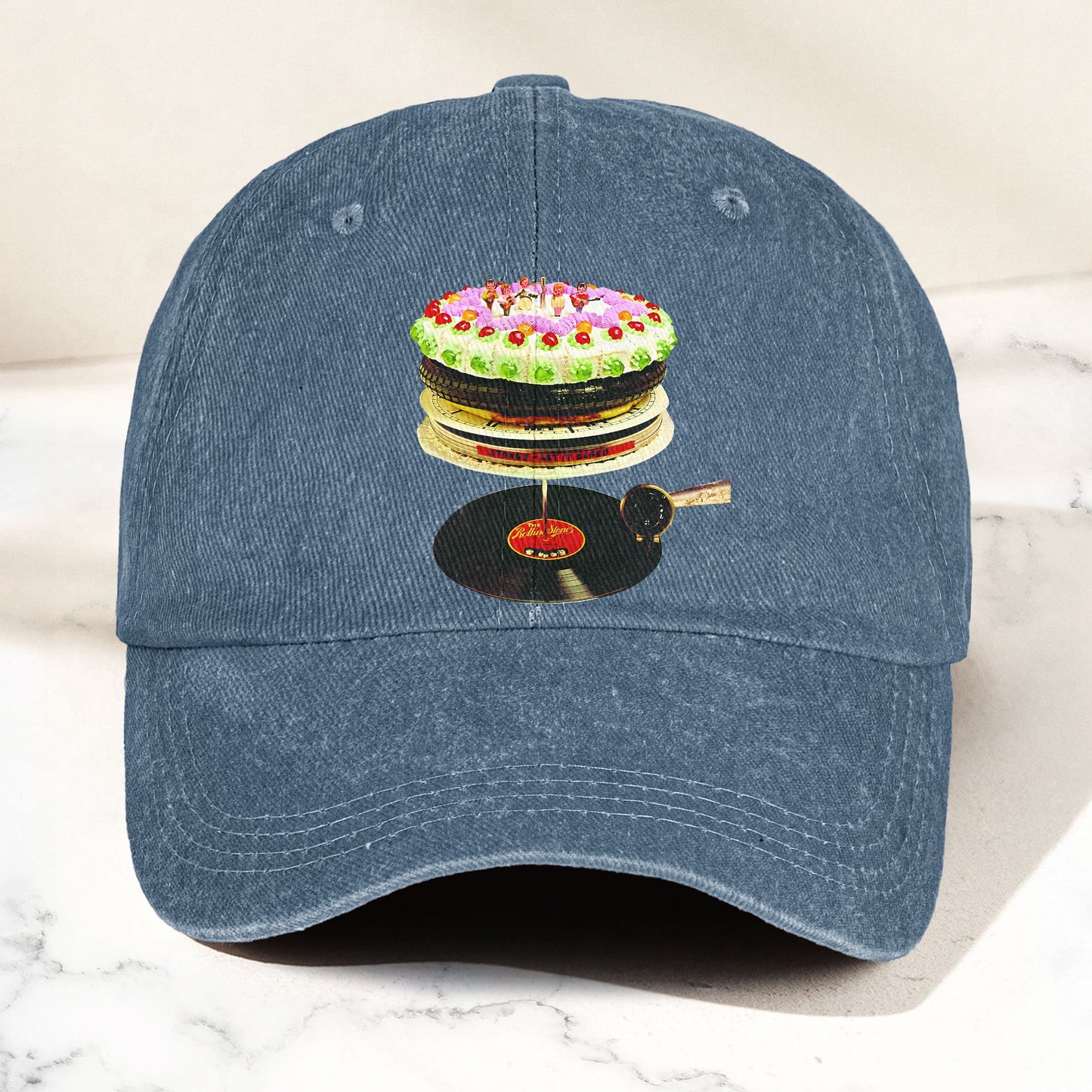 The Rolling Stones Let It Bleed Music Merch Denim Cap – Retro Vintage Dad Cap Gift For Dad (With Box)