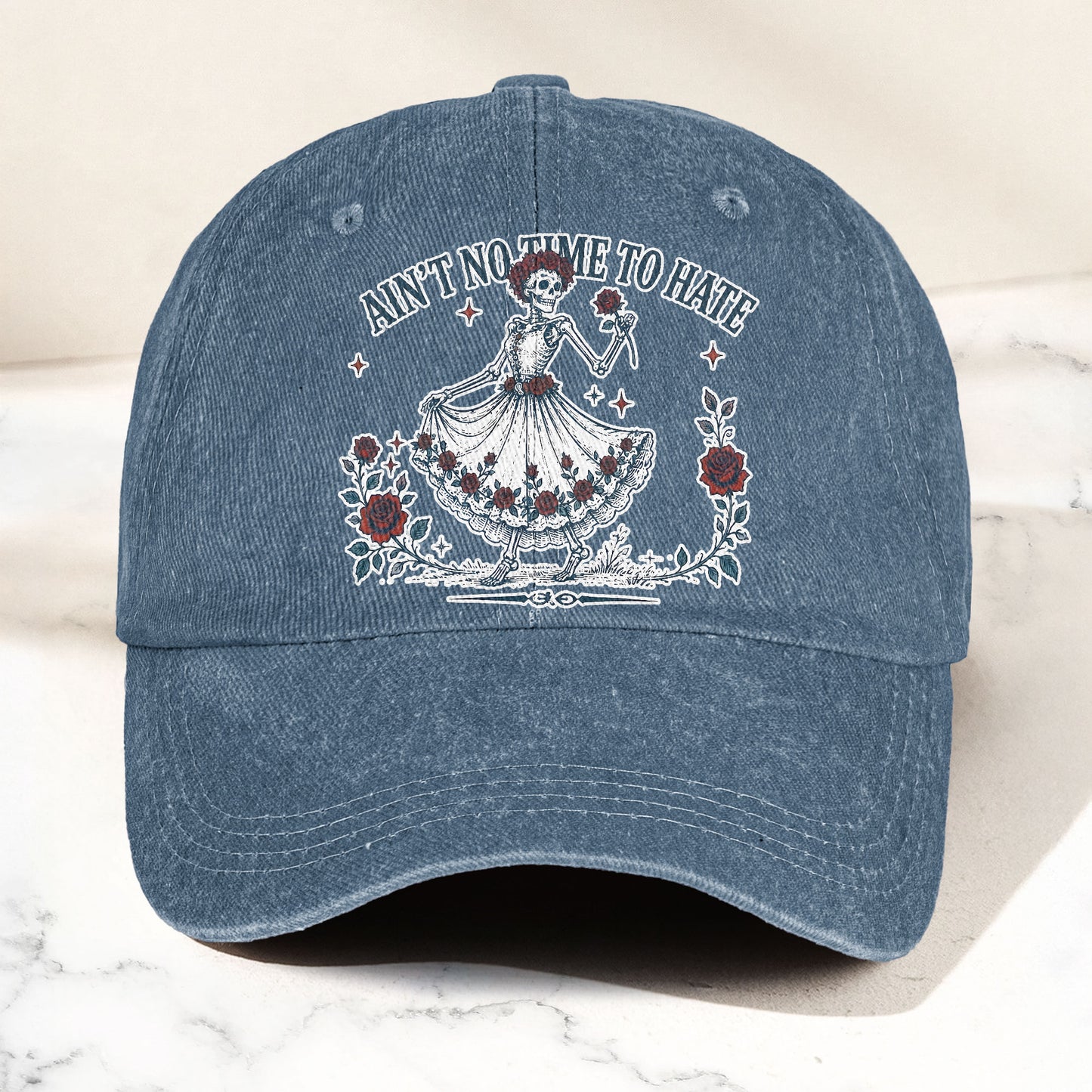 Grateful Dead Aint No Time To Hate Uncle Johns Band Lyrics Denim Cap – Retro Vintage Dad Cap Gift For Dad (With Box)