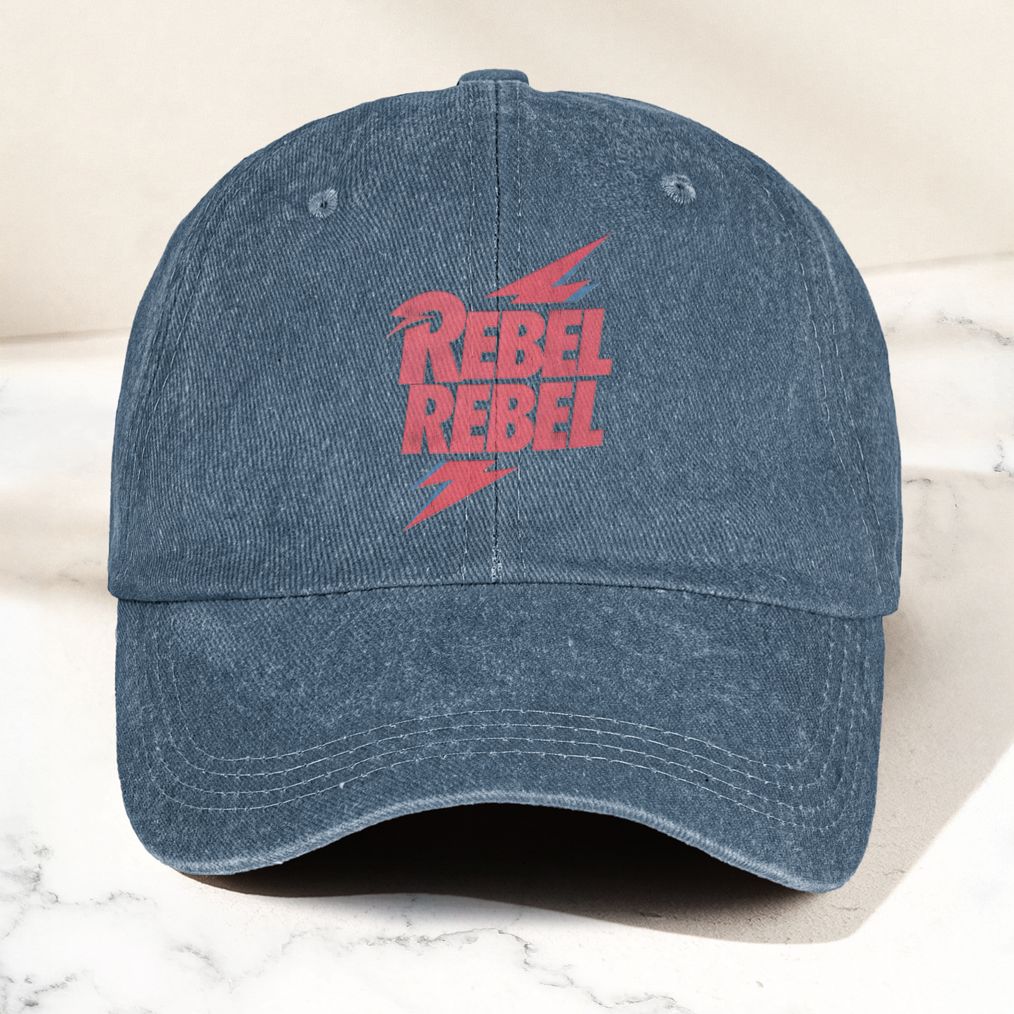 David Bowie Rebel Rebel Denim Cap – Retro Music Cap Gift For Dad (With Box)