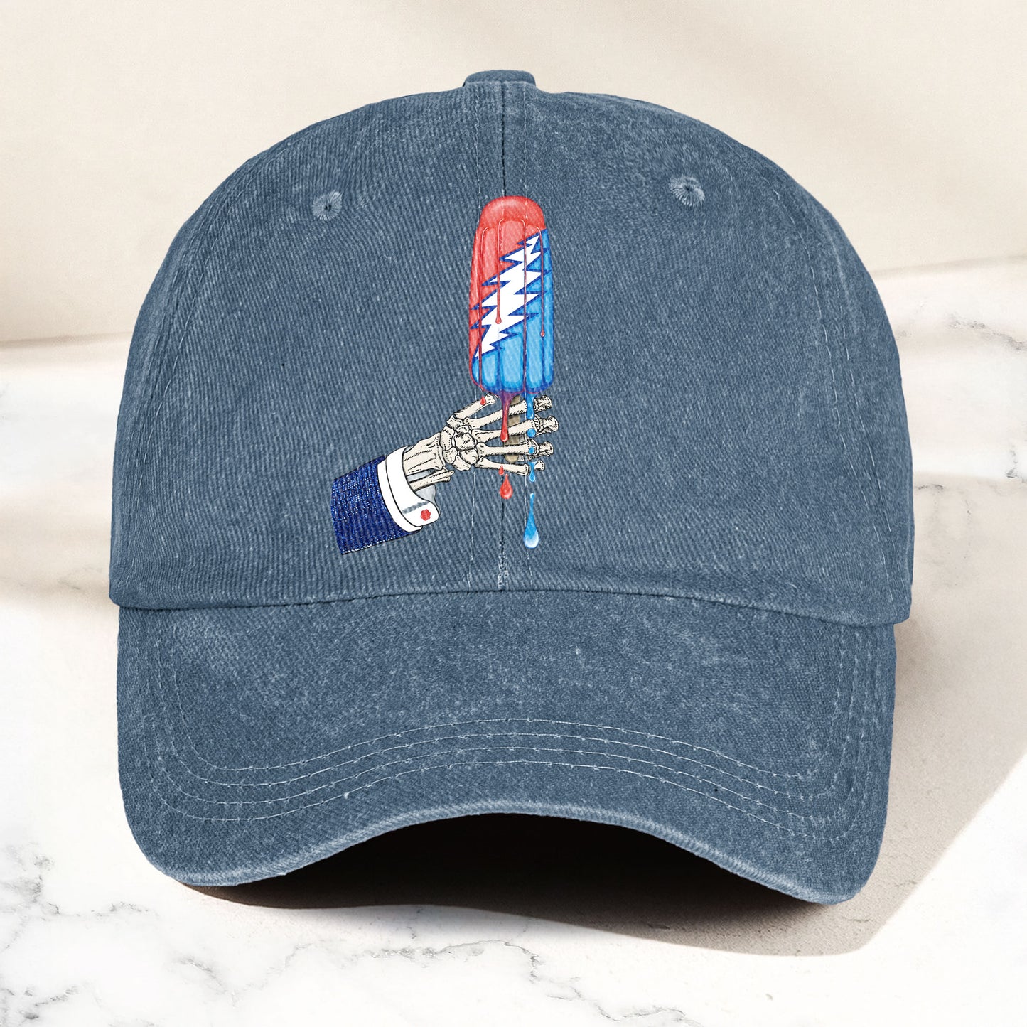 Grateful Dead Rocket Pop Denim Cap – Retro Music Fan Merch Cap Gift For Dad (With Box)