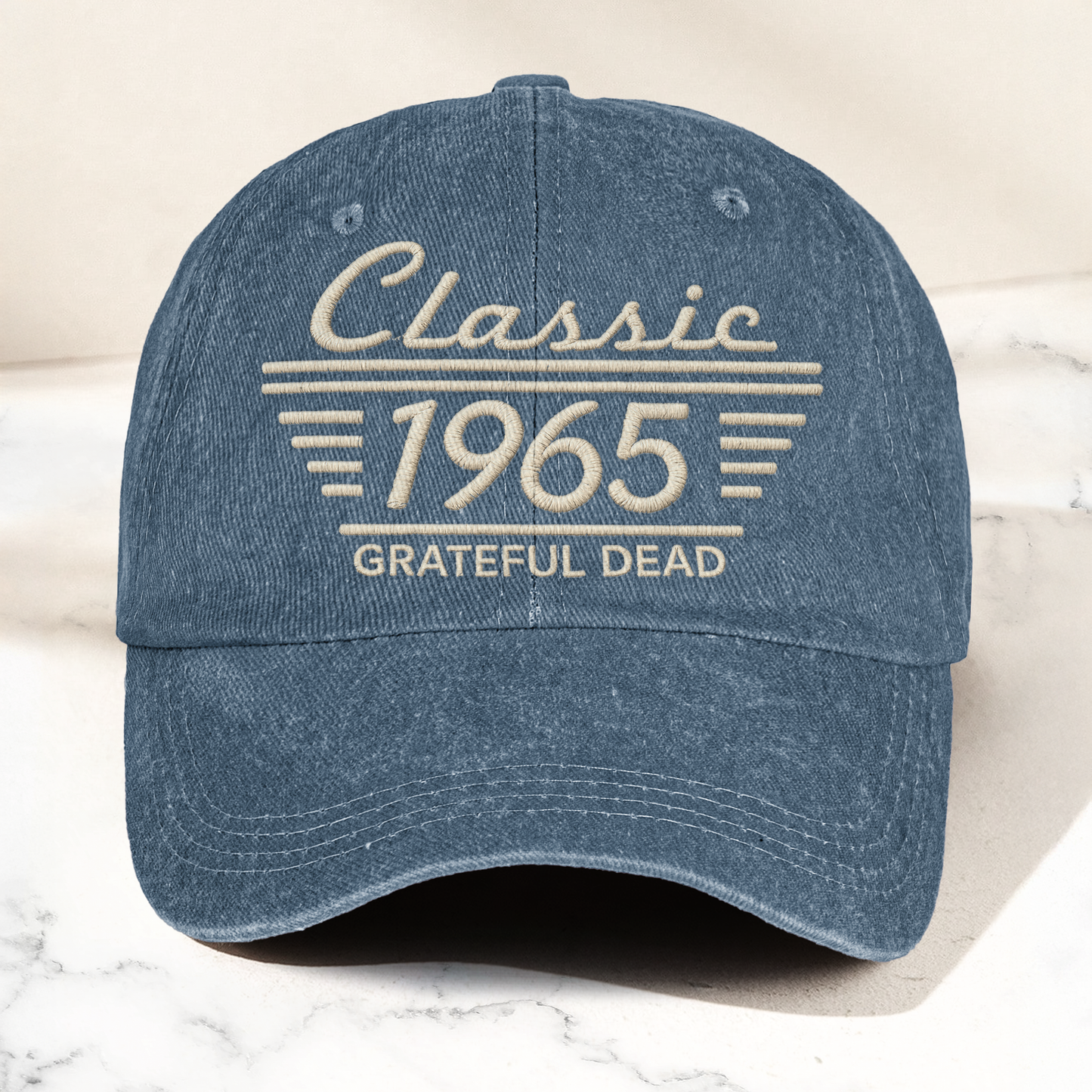 Grateful Dead Classic 1965 Est Psychedelic Rock Band Music Merch Denim Cap – Retro Vintage Dad Cap Gift For Dad (With Box)