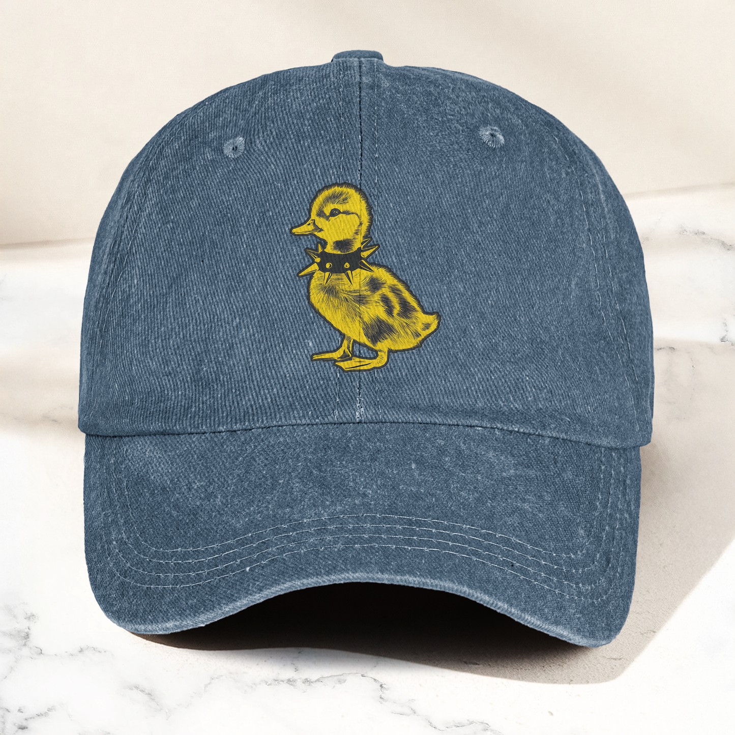 Punk Rock Baby Duck Vintage Denim Cap – Rock Music Band Cap Gift For Dad (With Box)